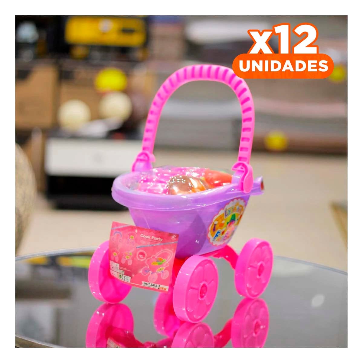 PACK12 ESTANTE MOVIL CANASTA DE VERDURAS PARA COCINA Y HOGAR CON RUEDAS AMPLIO - 1