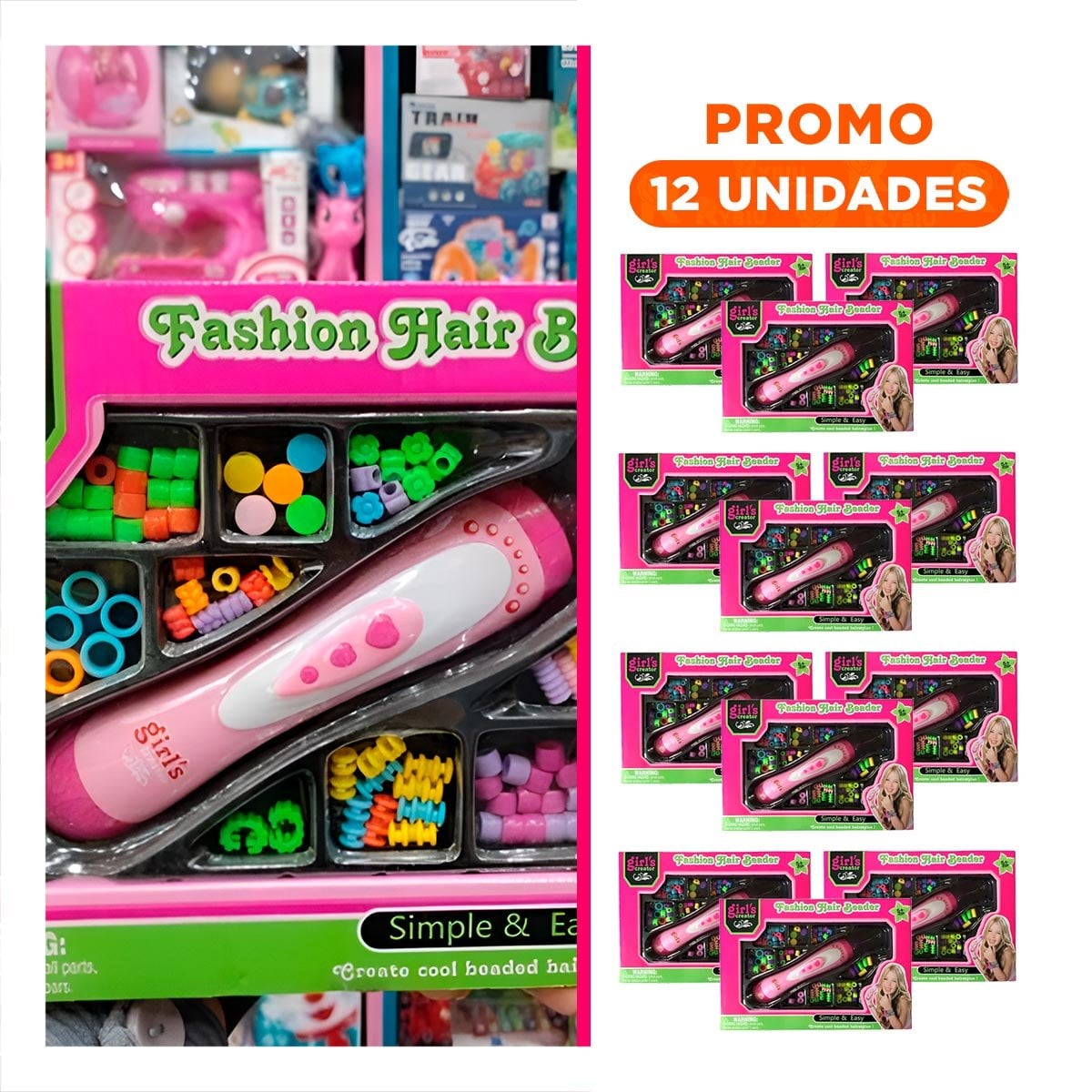 PACK12 COLECCION ARTISTICA INFANTIL PARA DECORACION CAPILAR YREGALO STICKER - 1