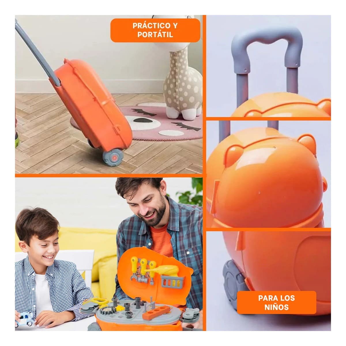 BOLSO PLASTICO DE HERRAMIENTAS DE JUGUETE EDUCATIVO PARA JUEGO CREATIVO EN HOGAR YSTICKY - 5