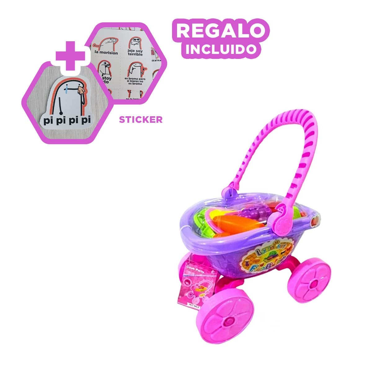 DEPOSITO CANASTA DE VERDURAS PARA COCINA Y HOGAR CON RUEDAS COMODO Y FUNCIONAL YREGALO STICKER - 1