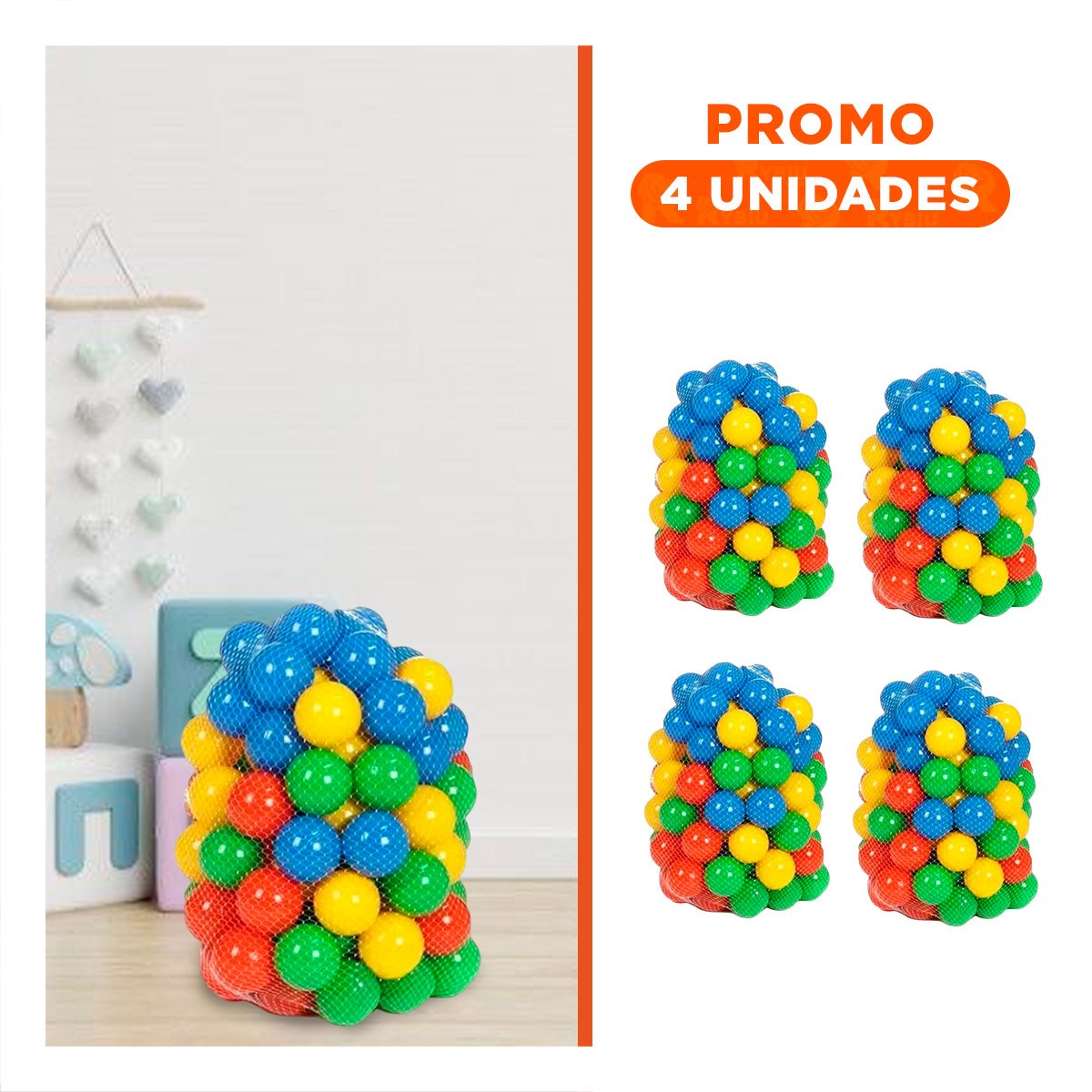 PACK4 DIVERSION CLASICA CON PELOTAS PARA CASA PARQUE Y EXTERIOR YREGALO STICKER - 1
