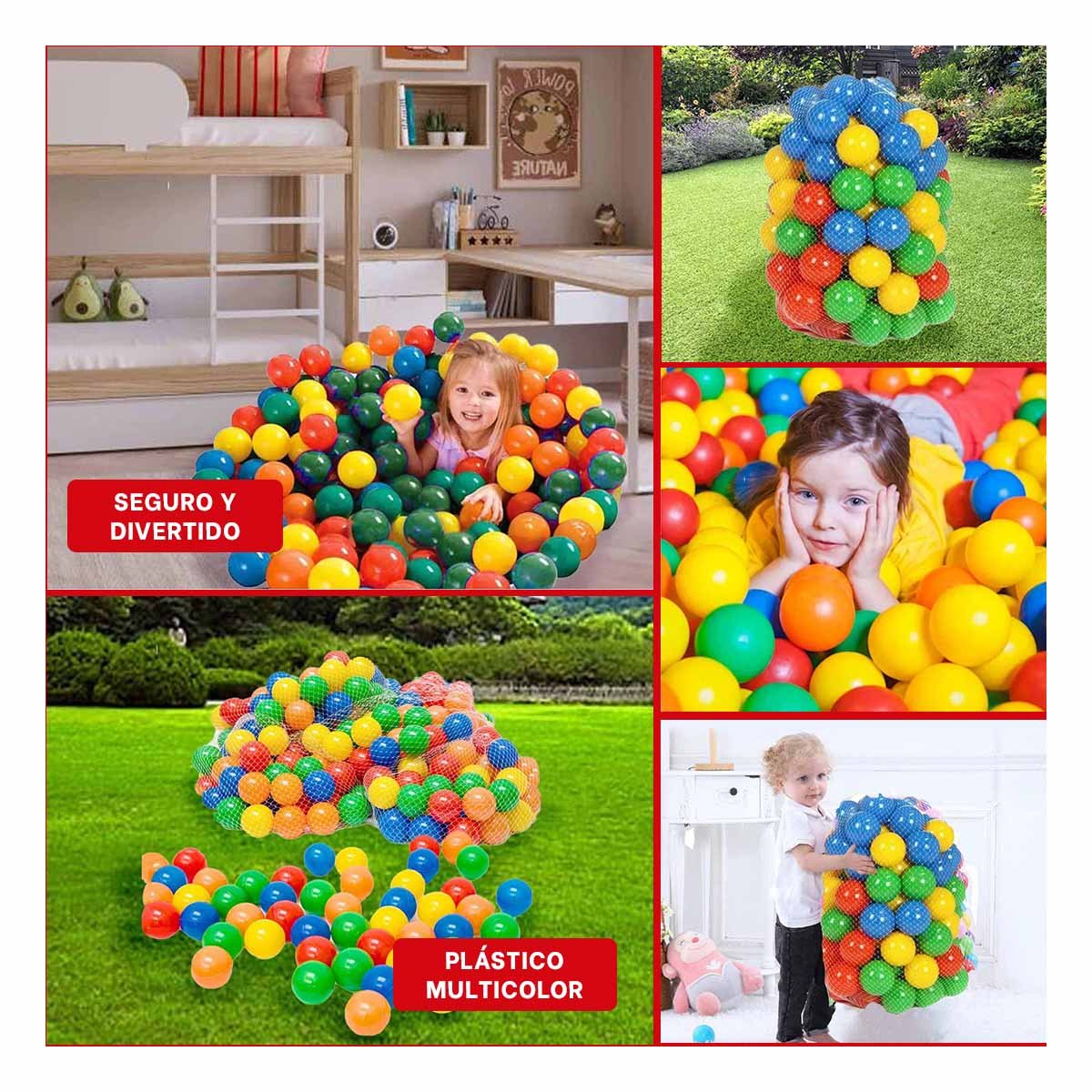 PACK4 DIVERSION CLASICA CON PELOTAS PARA CASA PARQUE Y EXTERIOR YREGALO STICKER - 2