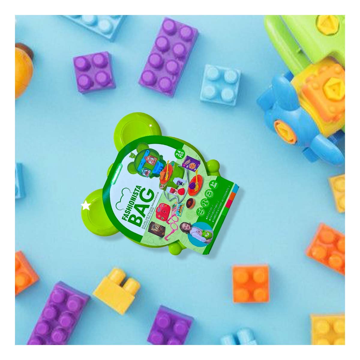 PACK12 ESTUCHE OREJITAS PICNIC 24 PZS VERDE PARA DIVERSION INFANTIL EN CASA - 2