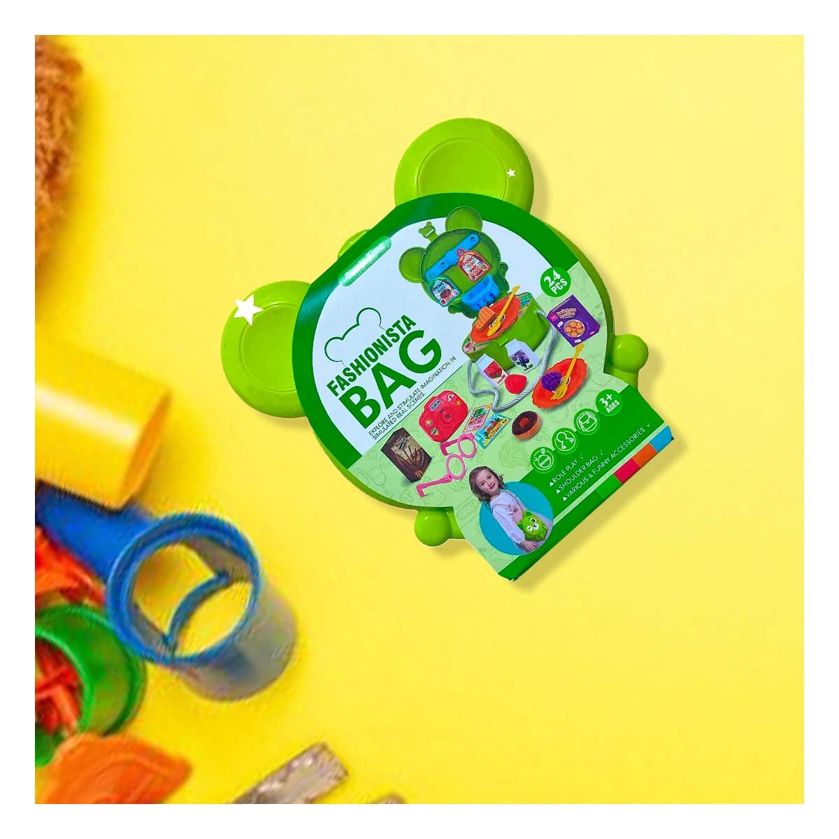 PACK6 ESTUCHE OREJITAS PICNIC 24 PZS VERDE PARA ACTIVIDAD INFANTIL DE PICNIC YPAPEL REGALO - 2