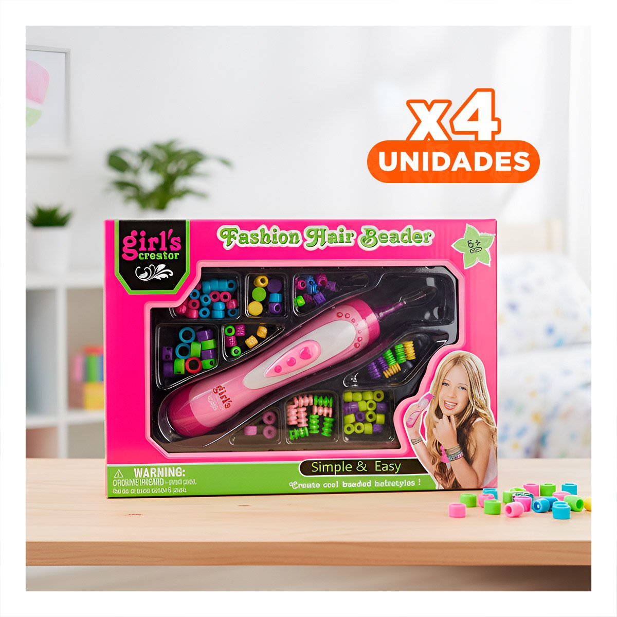 PACK4 COMBO INFANTIL DE ESTILO CAPILAR PARA JUEGO Y CREATIVIDAD - 1