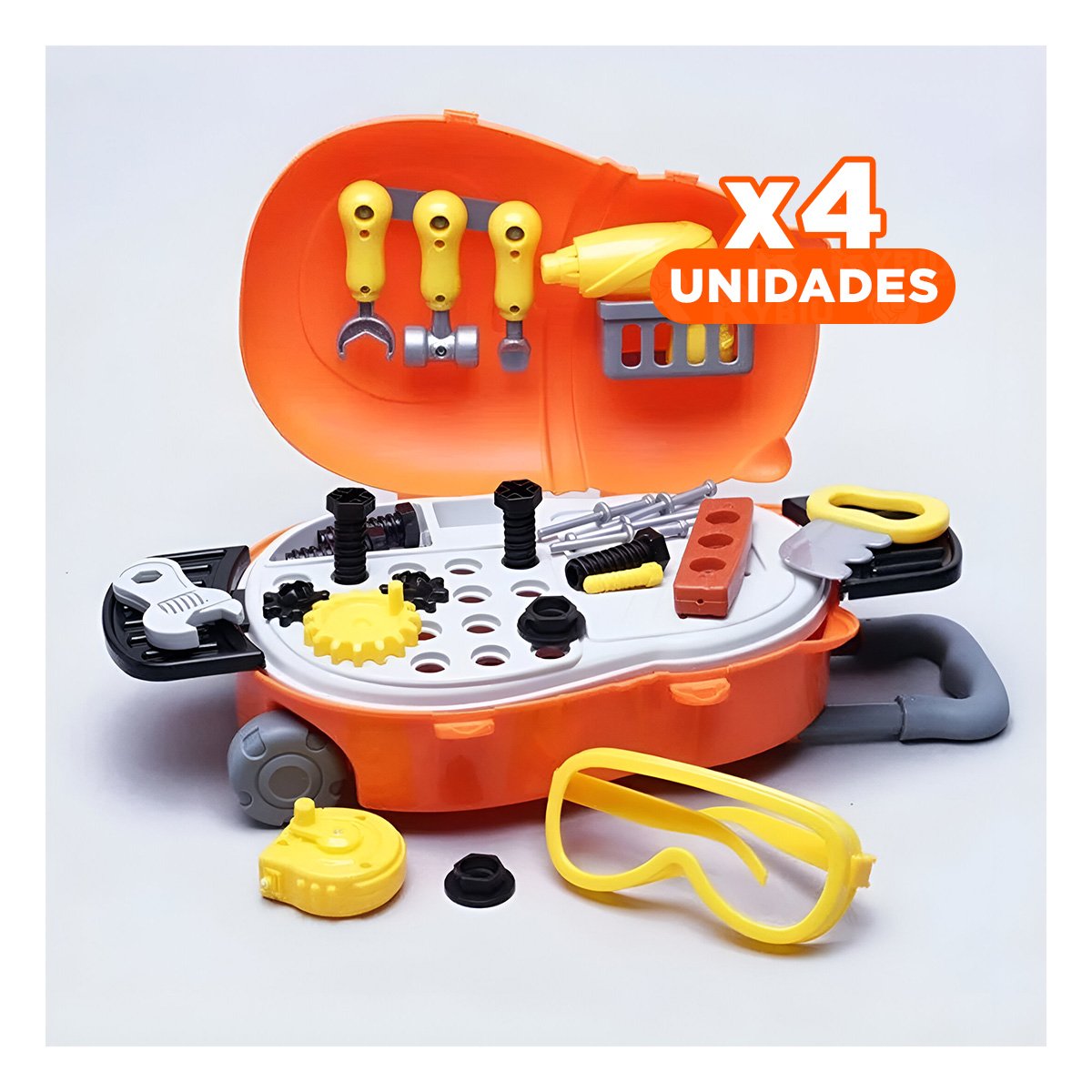 PACK4 ESTUCHE DIDACTICO DE HERRAMIENTAS DE JUGUETE EDUCATIVO PARA JUEGO CREATIVO - 1