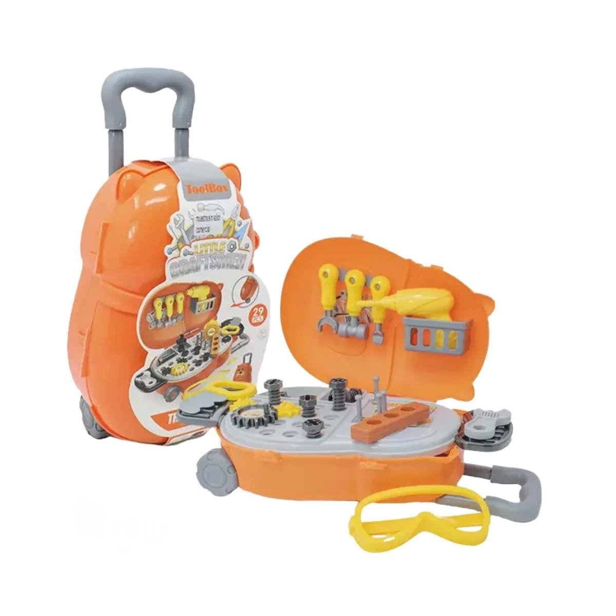 VALIJA PLASTICA DE HERRAMIENTAS DE JUGUETE EDUCATIVO PARA JUEGO CREATIVO EN CASA YPAPEL REGALO - 1