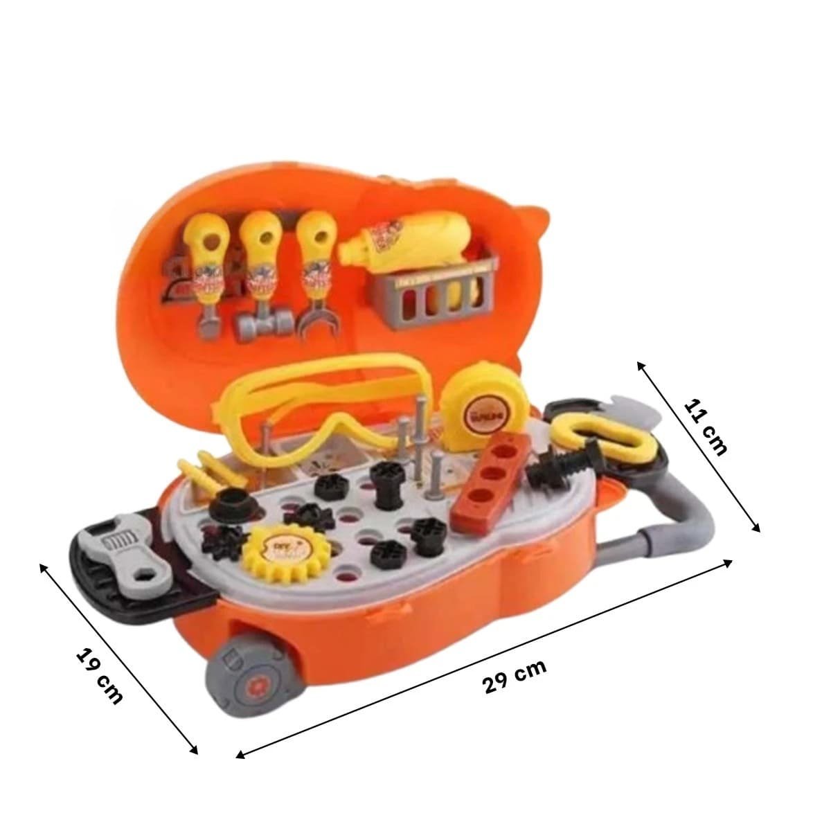 VALIJA PLASTICA DE HERRAMIENTAS DE JUGUETE EDUCATIVO PARA JUEGO CREATIVO EN CASA YPAPEL REGALO - 4