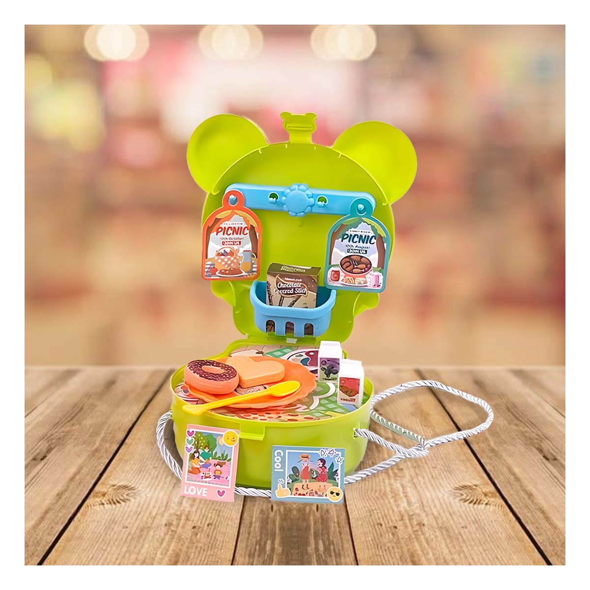 PACK4 SET OREJITAS PICNIC 24 PZS VERDE PARA JUEGO INFANTIL IMAGINATIVO - 2