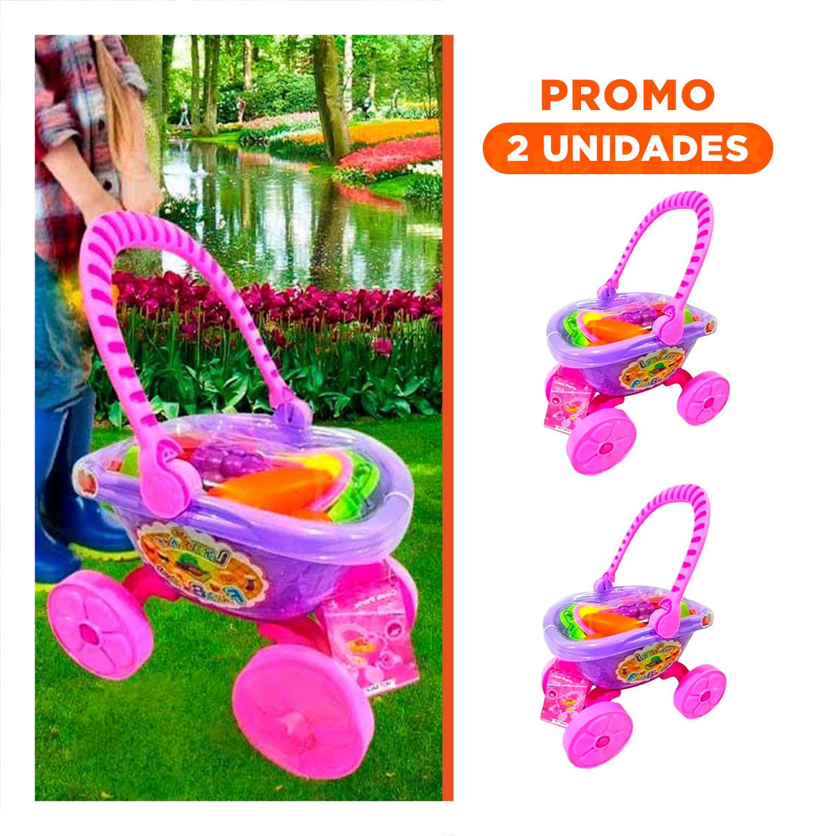 PACK2 APOYO CANASTA DE VERDURAS PARA COCINA Y HOGAR CON RUEDAS LIGERO Y VERSATIL - 1