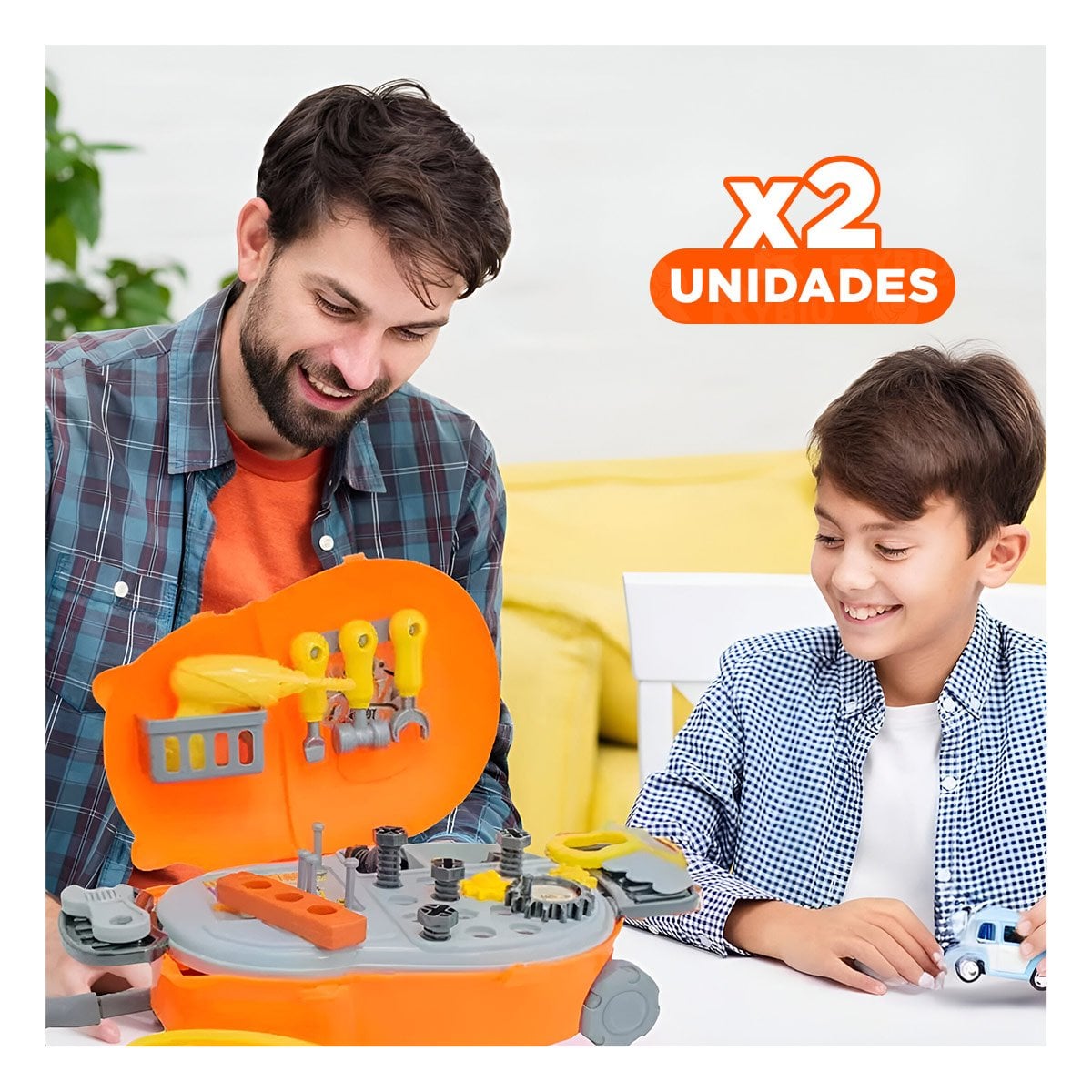 PACK2 CAJA DIDACTICA DE HERRAMIENTAS DE JUGUETE EDUCATIVO CREATIVO EN CASA YREGALO STICKER - 1