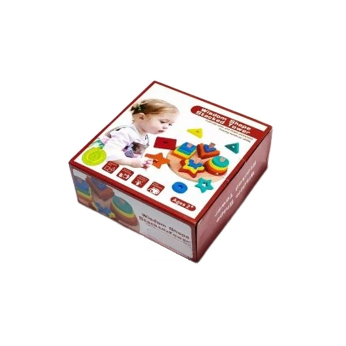 PACK12 ACTIVIDAD DIDACTICA DE ENCAJE CIRCULAR CON FIGURAS EDUCATIVO YREGALO STICKER - 2
