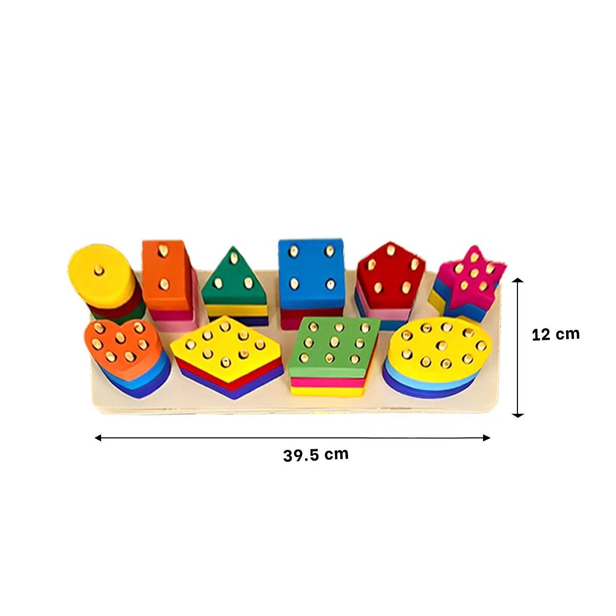 PACK12 BLOQUES DIDACTICOS DE ENCAJE GEOMETRICO Y CAJA CHICA COGNITIVO - 4