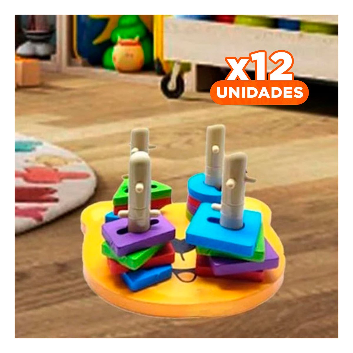 PACK12 ROMPECABEZAS DIDACTICO DE OSO ENCAJE JUEGO EDUCATIVO - 1