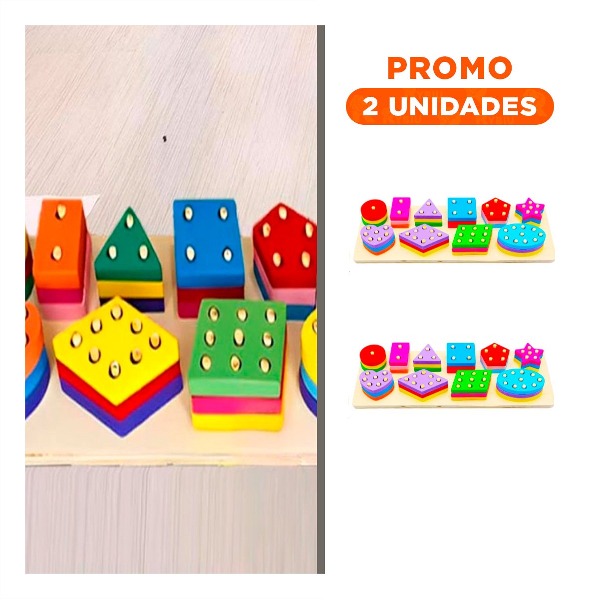 PACK2 MOTRICIDAD DE ENCAJE GEOMETRICO Y CAJA CHICA COGNITIVO - 1