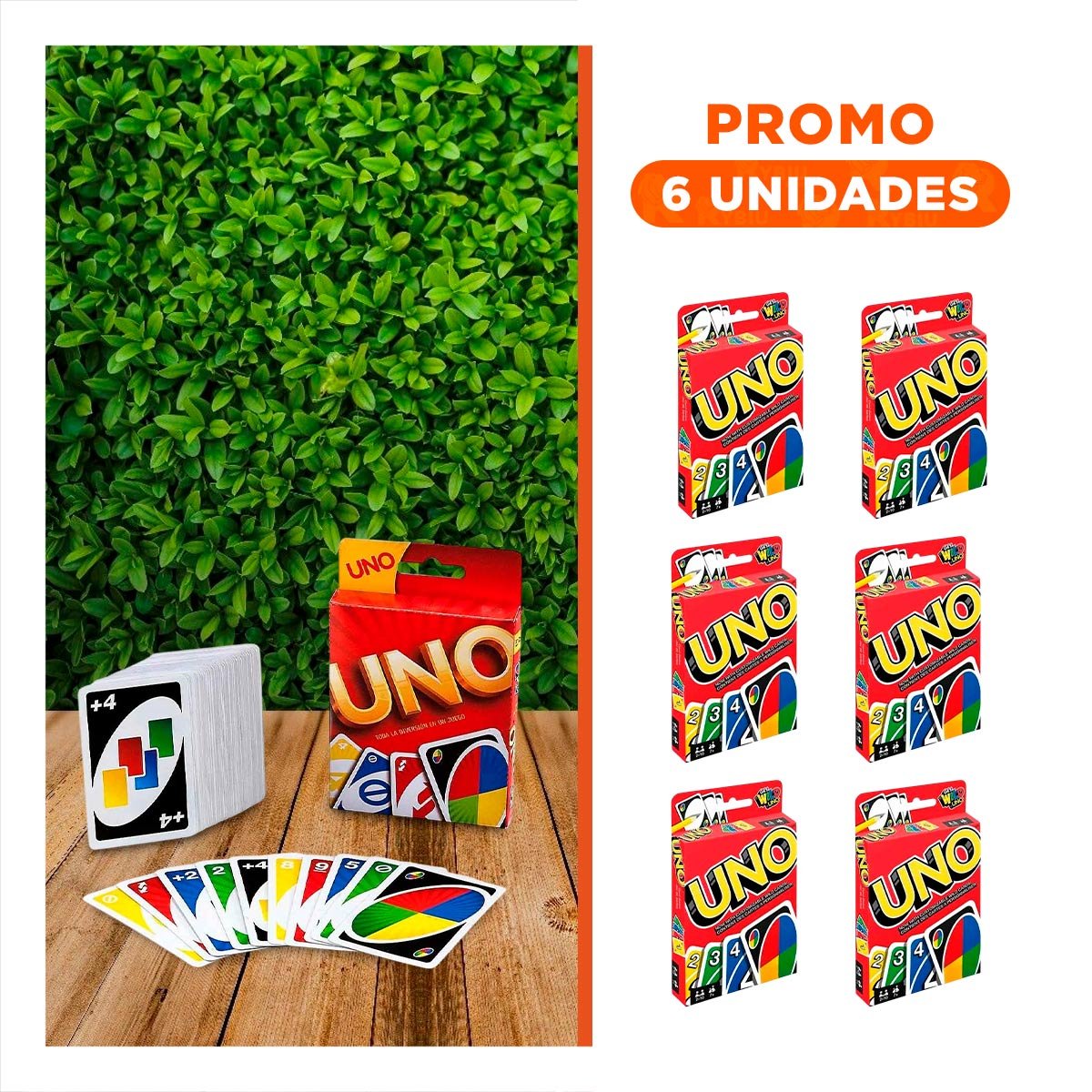 PACK6 TARJETAS UNO PARA JUEGOS RAPIDOS Y DINAMICOS - 1