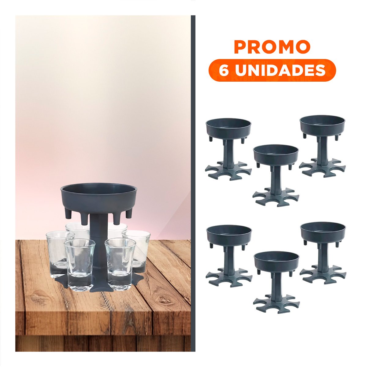 PACK6 SOPORTE PRACTICO DE COPAS SHOT PARA REUNIONES CASERAS - 1