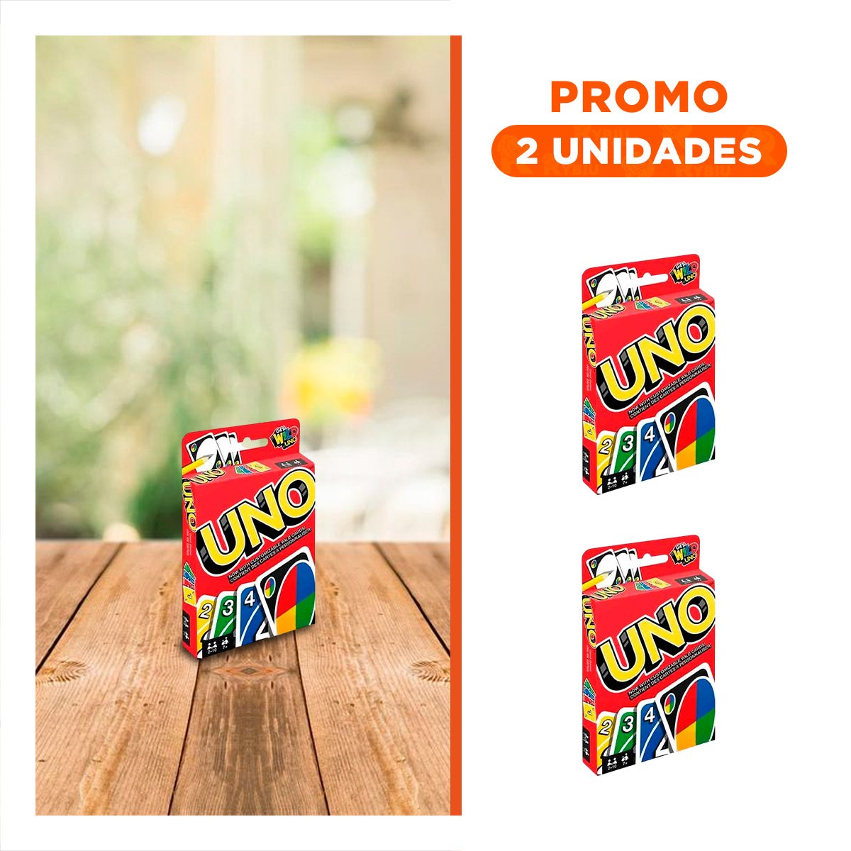 PACK2 MAZO UNO CLASICO PARA COMPARTIR JUEGOS RAPIDOS - 1