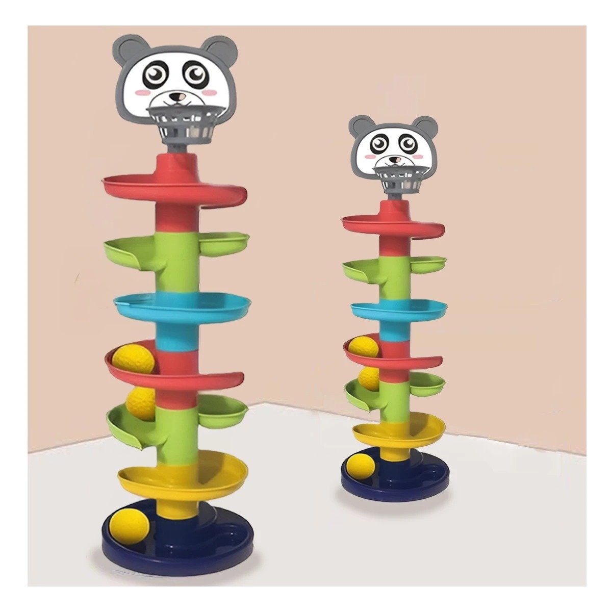 PACK12 JUGUETE RESBALADILLA EDUCATIVO DE 4 NIVELES CON 2 PELOTAS OSO - 3