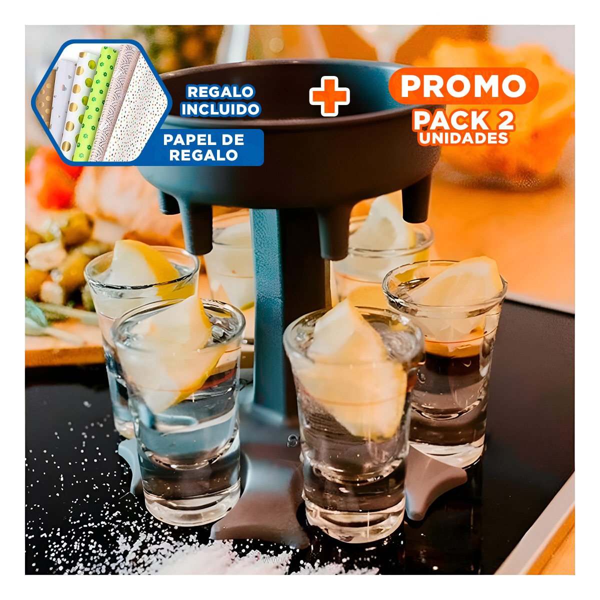 PACK2 BASE DE PRESENTACION DE COPAS SHOT PARA USO SOCIAL YPAPEL REGALO - 1