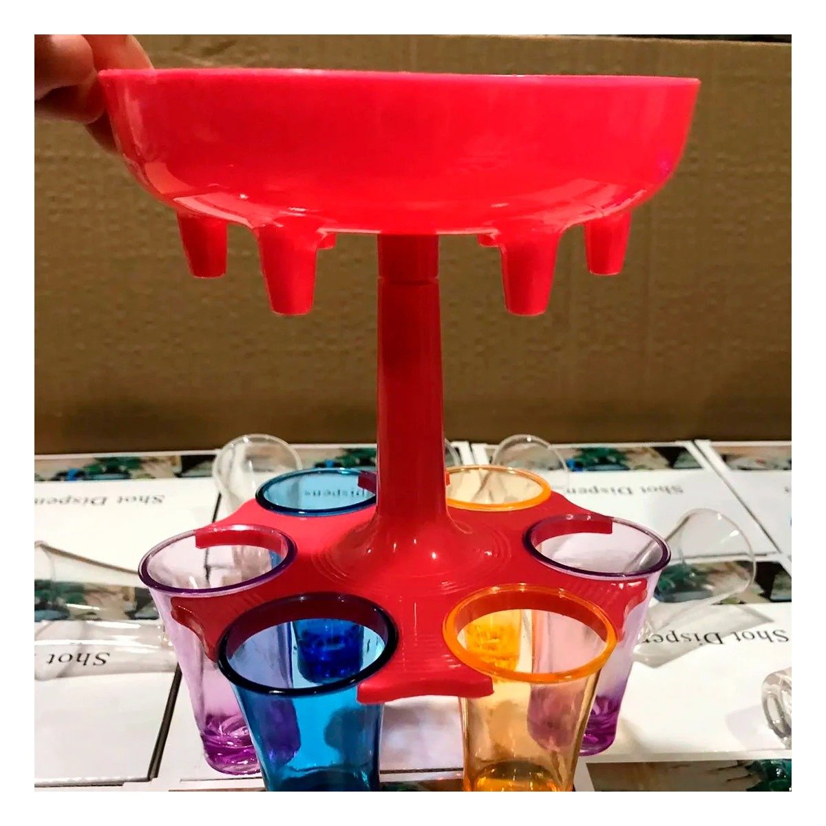PACK12 ESTRUCTURA DE COPAS SHOT ROSADAS PARA USO SOCIAL EN CASA YREGALO STICKER - 5