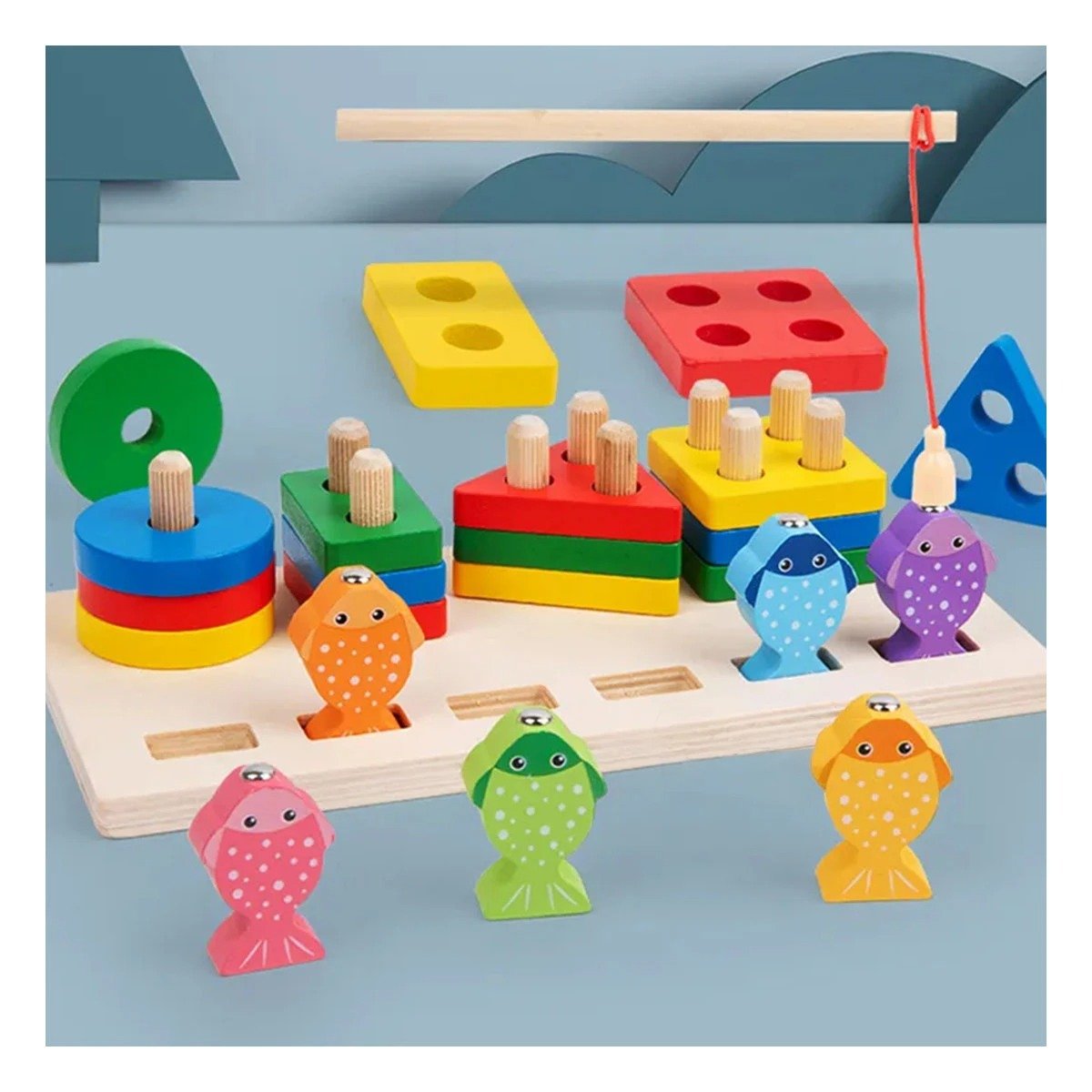 PACK4 MONTAJE GEOMETRICO Y PECES DIDACTICO INTERACTIVO - 2
