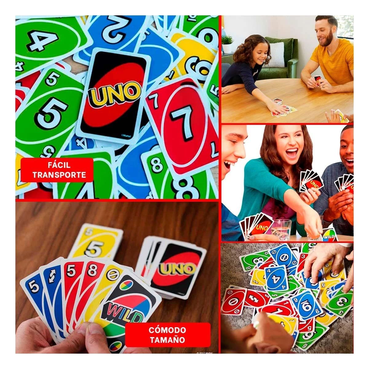 PACK4 TARJETAS UNO PARA REUNIONES SOCIALES Y ENTRETENIMIENTO YREGALO STICKER - 2