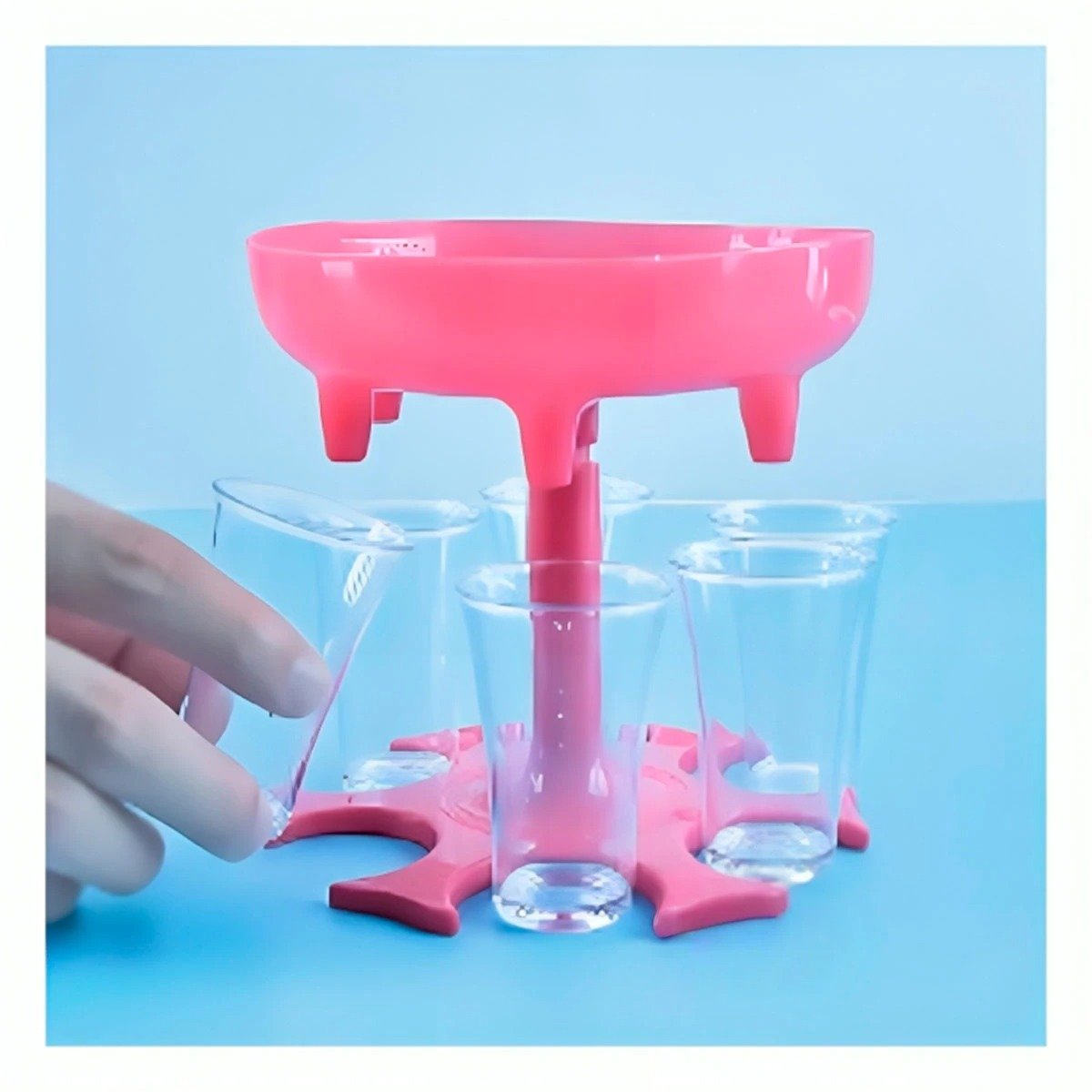 PACK4 PORTA SHOT ROSADOS PARA REUNIONES Y USO SOCIAL YREGALO STICKER - 3