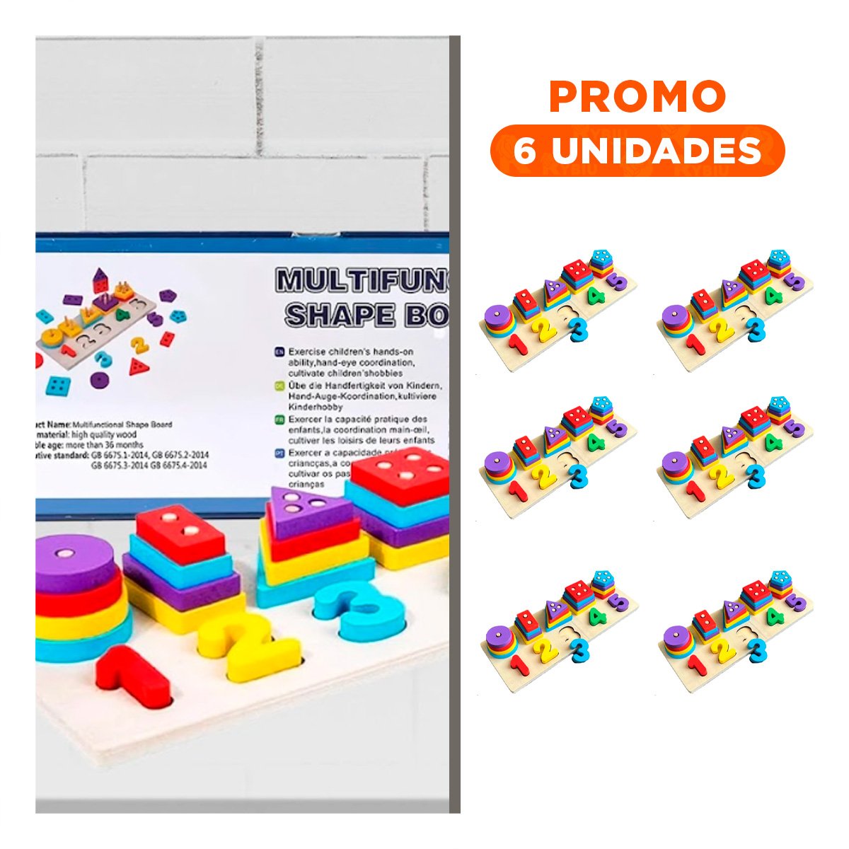 PACK6 MATERIAL MULTIFUNCIONAL FIGURAS Y NUMEROS CREATIVO - 1