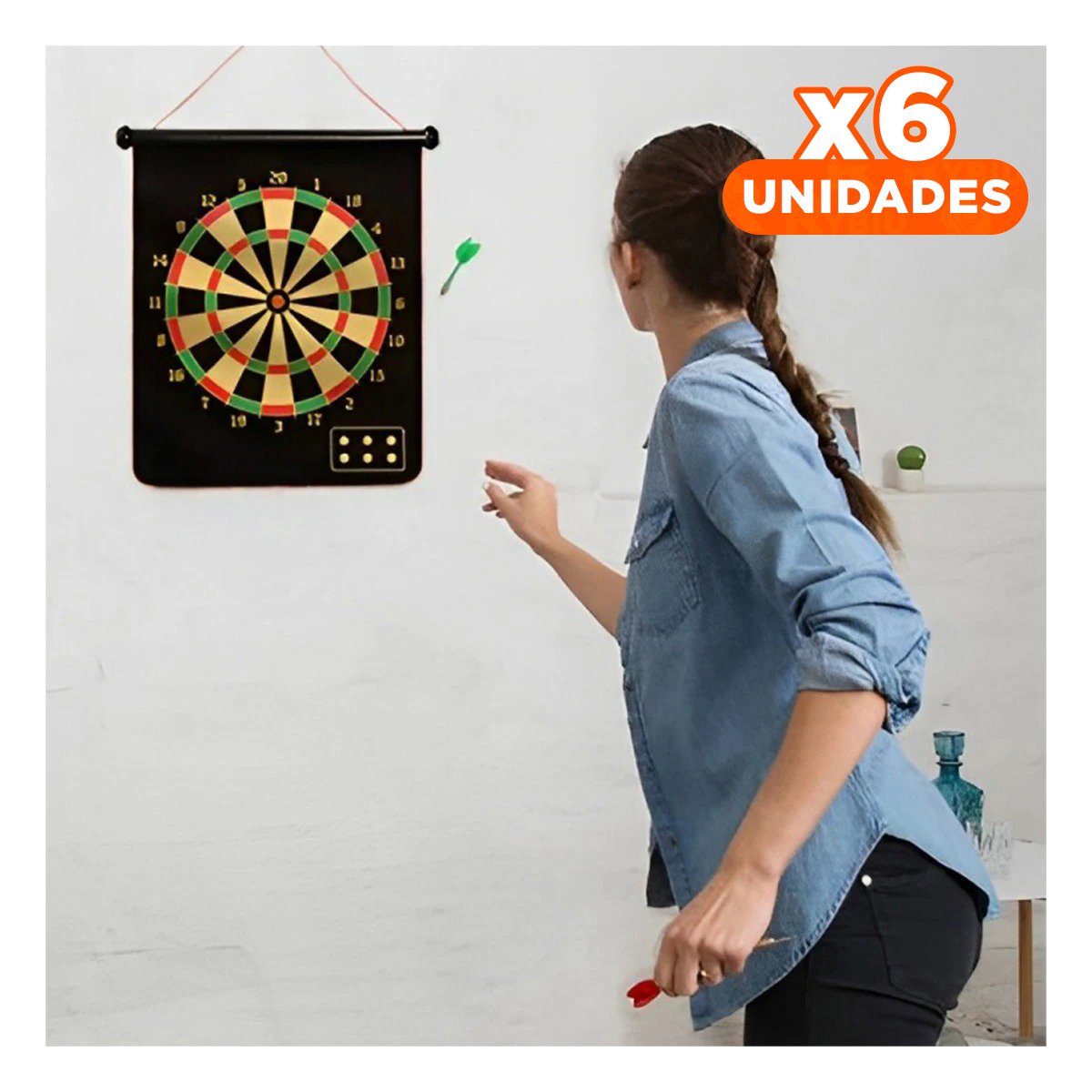 PACK6 SET DE JUEGO CON DARDOS MAGNETICOS PARA DIVERSION EN CASA YREGALO STICKER - 1