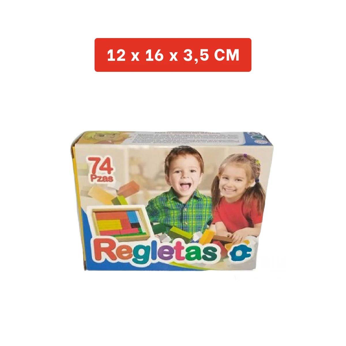 PACK6 SET MULTICOLOR DE REGLETAS CON 74 PIEZAS CREATIVAS YPAPEL REGALO - 4