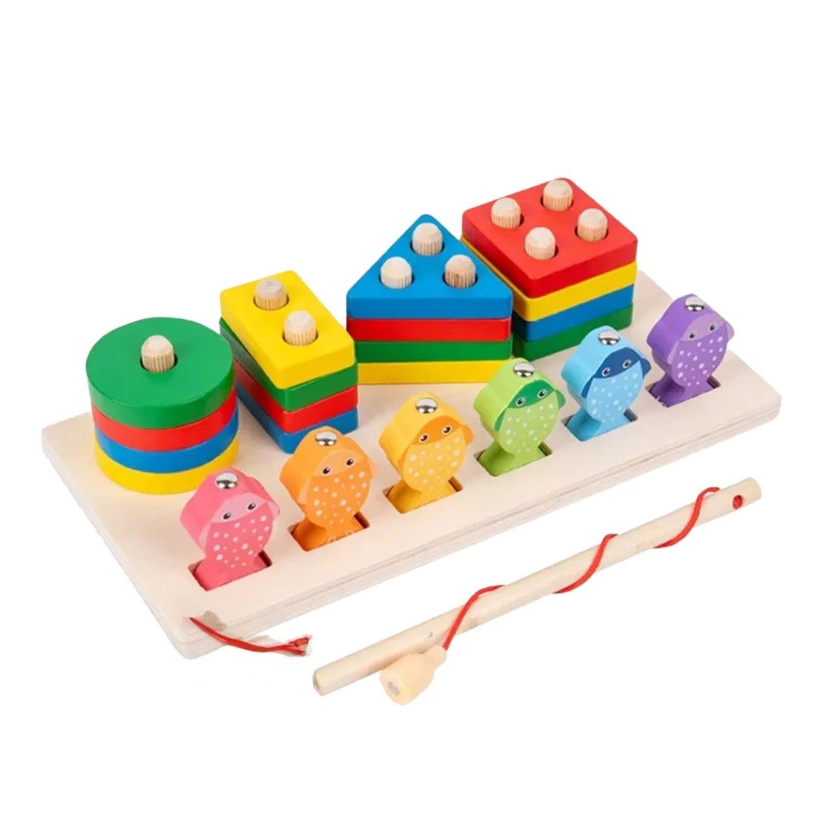 PACK2 KIT GEOMETRICO Y PECES EDUCATIVO DIVERTIDO YREGALO STICKER - 2