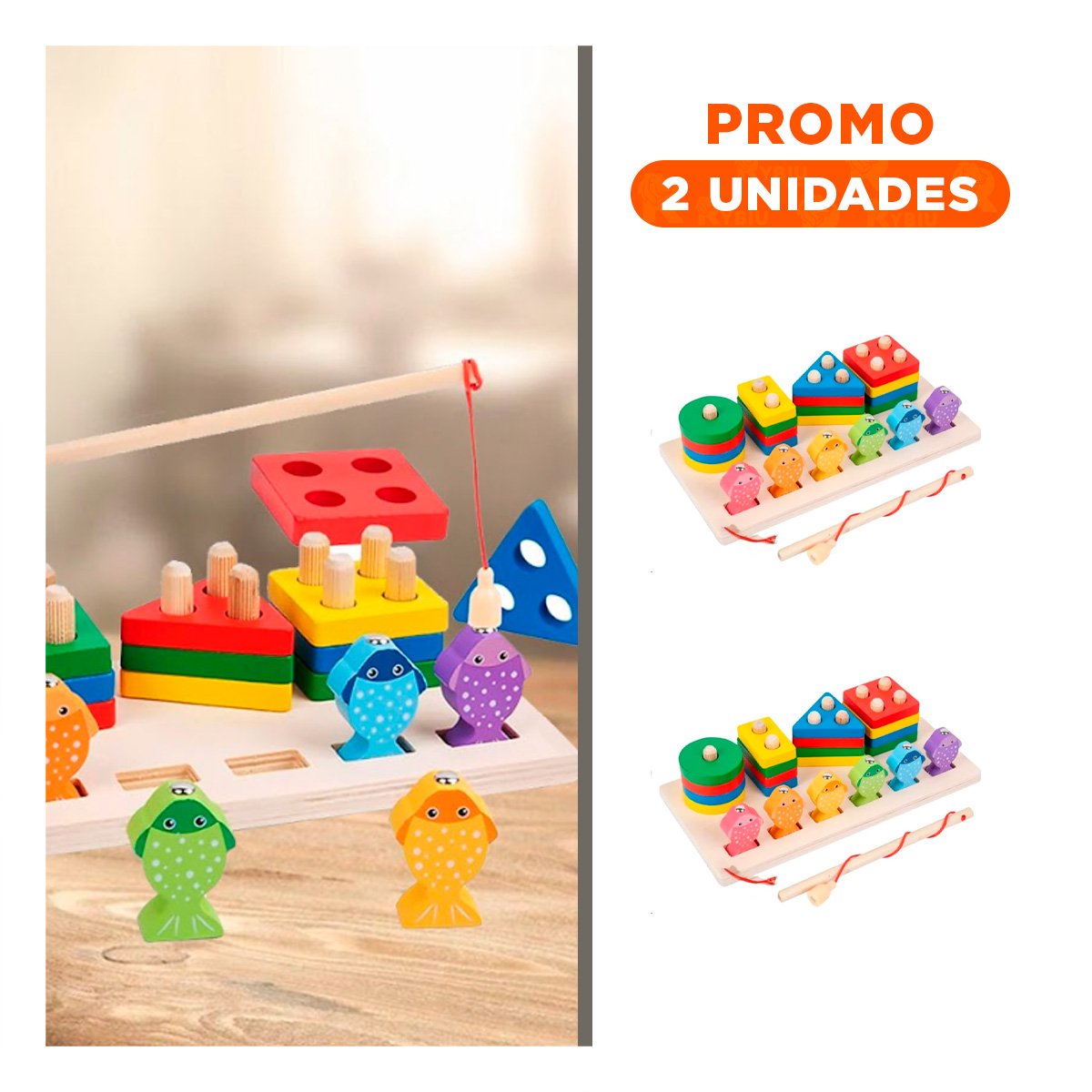 PACK2 KIT GEOMETRICO Y PECES CREATIVO COLORIDO - 1