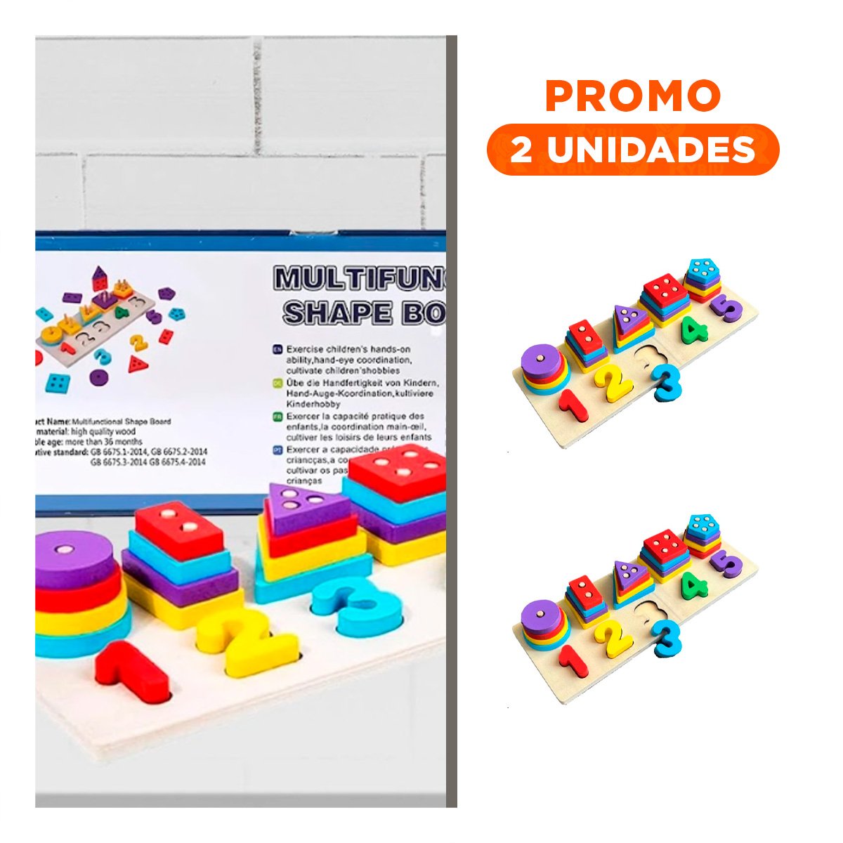 PACK2 FORMAS MULTIFUNCIONAL ENCAJE Y NUMEROS EDUCATIVO - 1