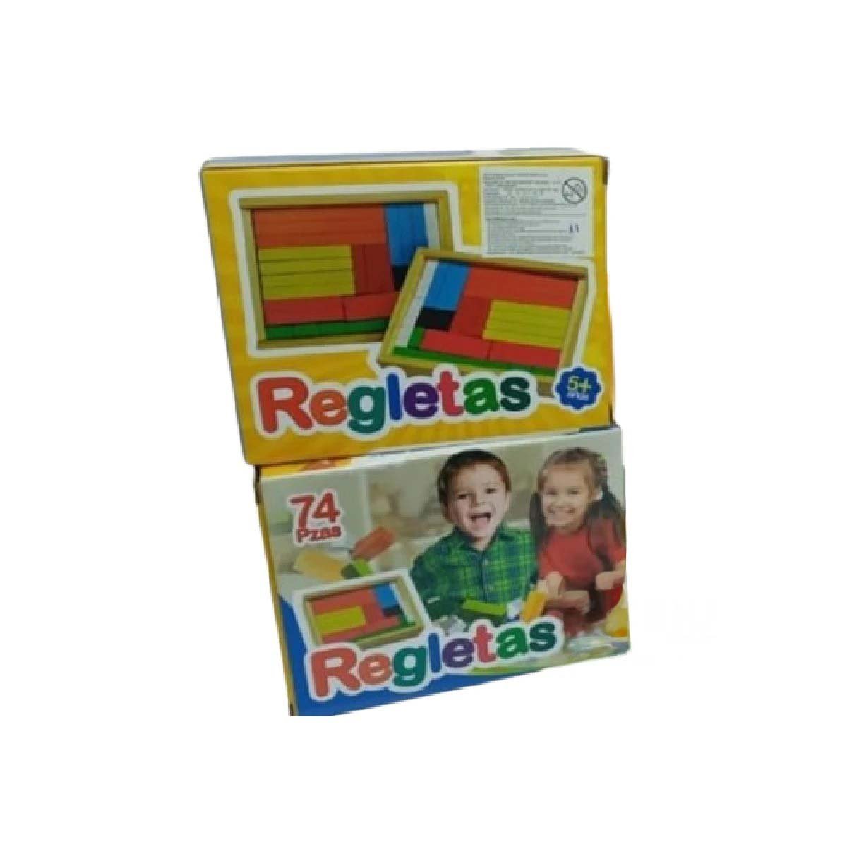 PACK4 REGLETAS MULTICOLOR CON 74 PIEZAS DIDACTICAS YPAPEL REGALO - 3