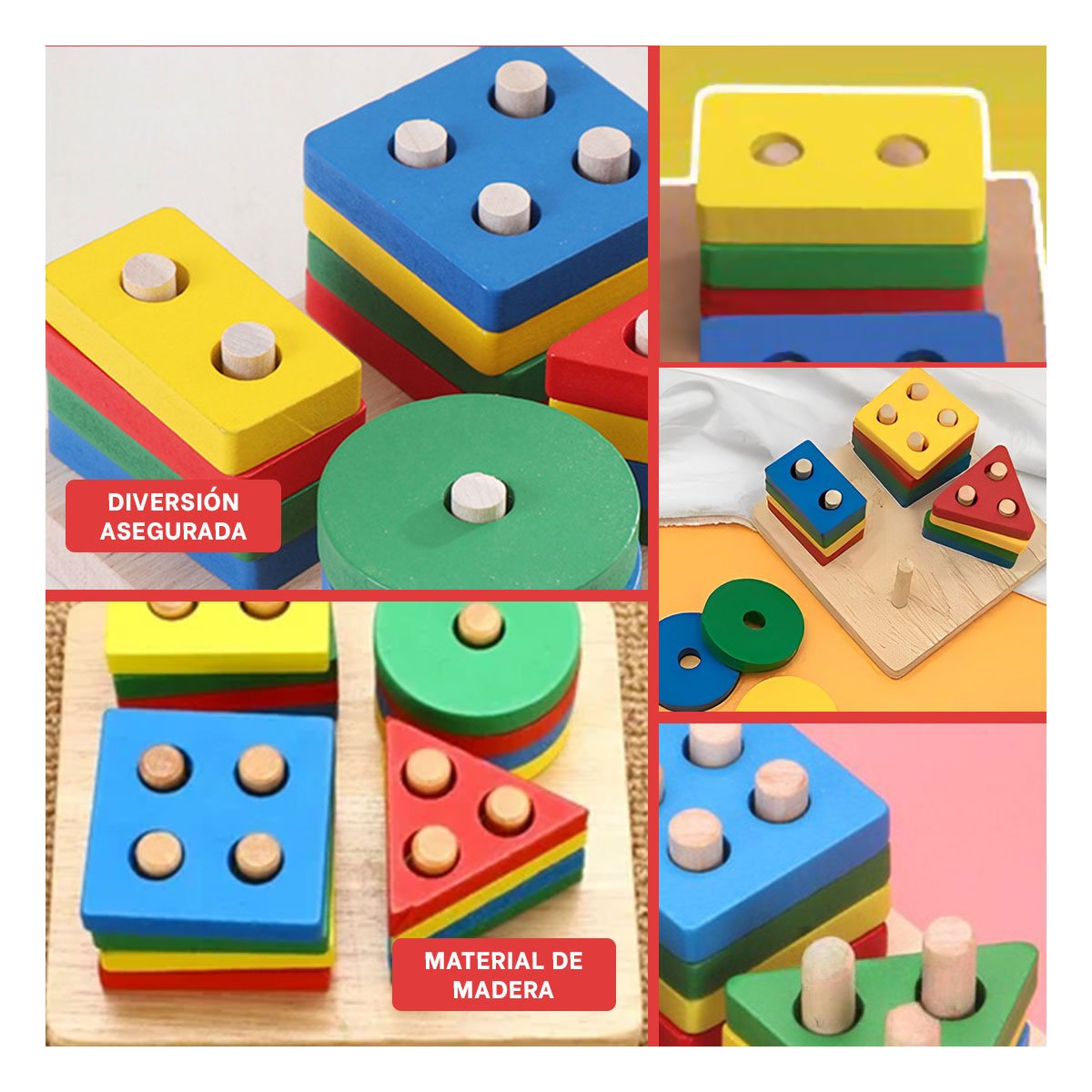 PACK4 PLANTADO DE 4 FIGURAS MULTICOLOR DIDACTICO Y INTERACTIVO YREGALO STICKER - 2