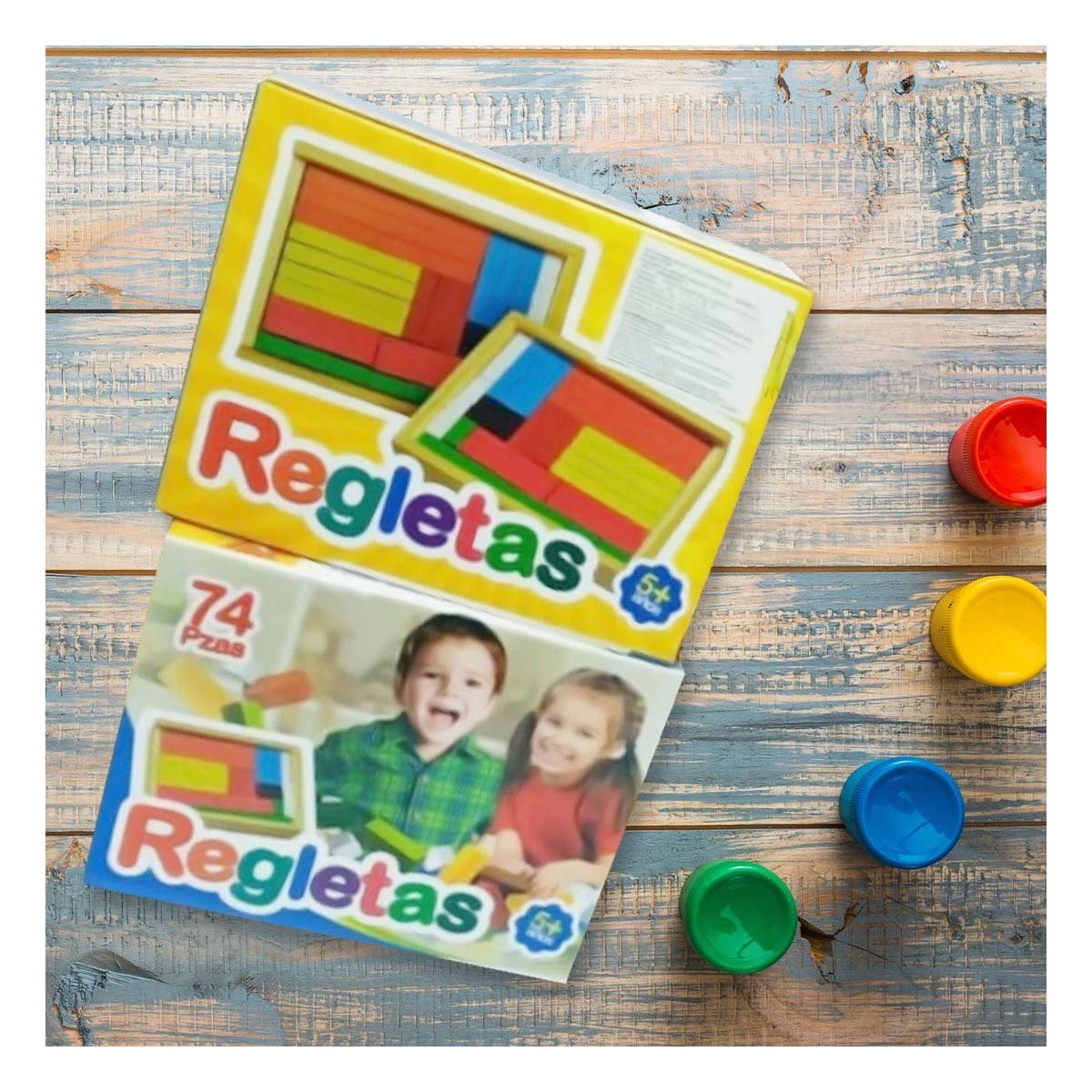 PACK2 REGLETAS MULTICOLOR CON 74 PIEZAS COLORIDAS YREGALO STICKER - 3