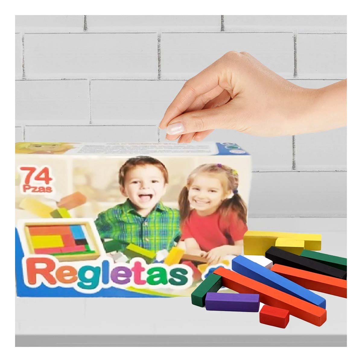 PACK2 REGLETAS MULTICOLOR CON 74 PIEZAS COLORIDAS YREGALO STICKER - 5