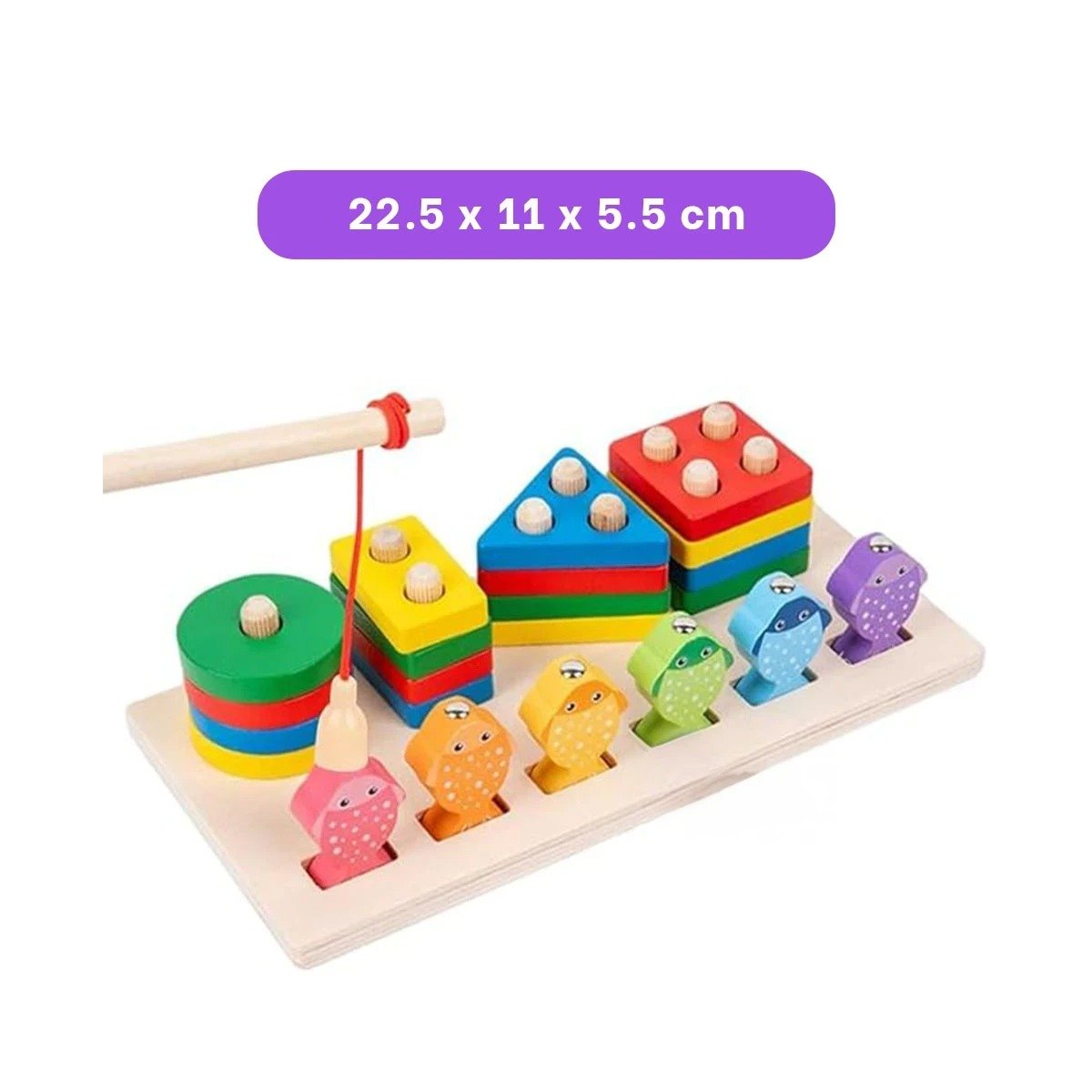 PACK4 MONTAJE GEOMETRICO Y PECES EDUCATIVO COLORIDO YREGALO STICKER - 4