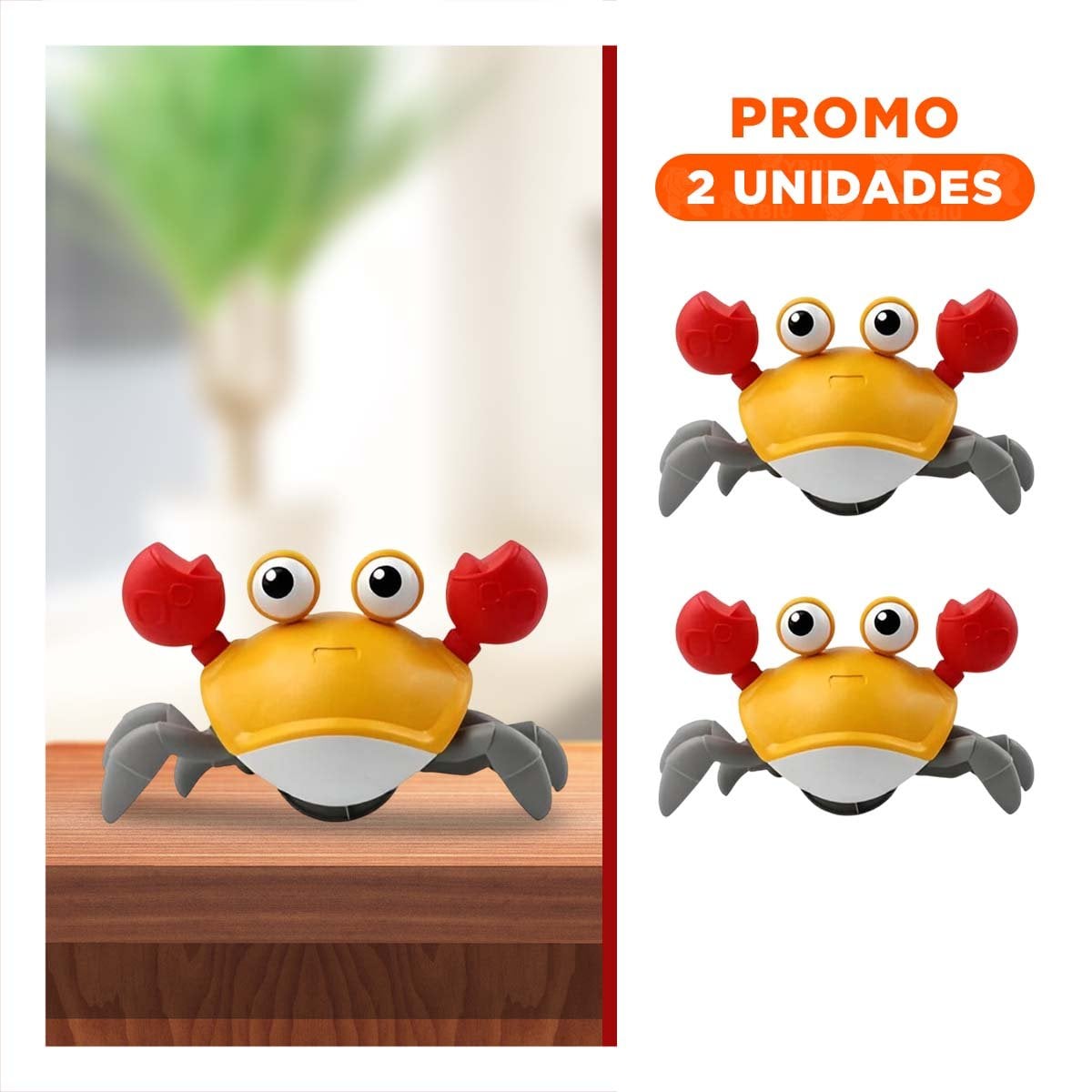 PACK2 OBJETO DECORATIVO A CUERDA AMARILLO FORMA CANGREJO PARA CASA - 1