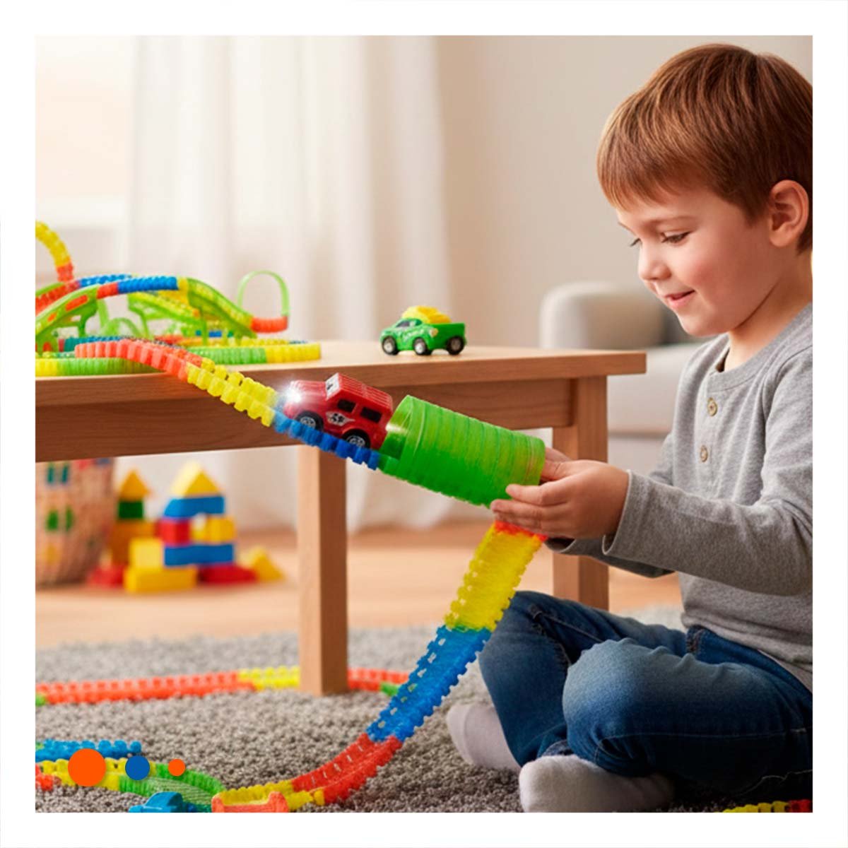 PACK2 SET INTERACTIVO CON MINI CARRO Y PIEZAS PARA DIVERSION CONTINUA - 3