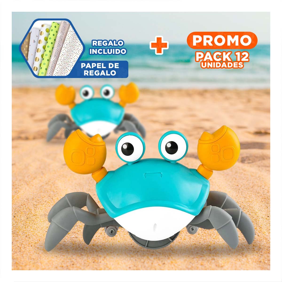 PACK12 SENCILLO MARINO A CUERDA CELESTE PARA ENTRETENIMIENTO EN CASA YPAPEL REGALO - 1