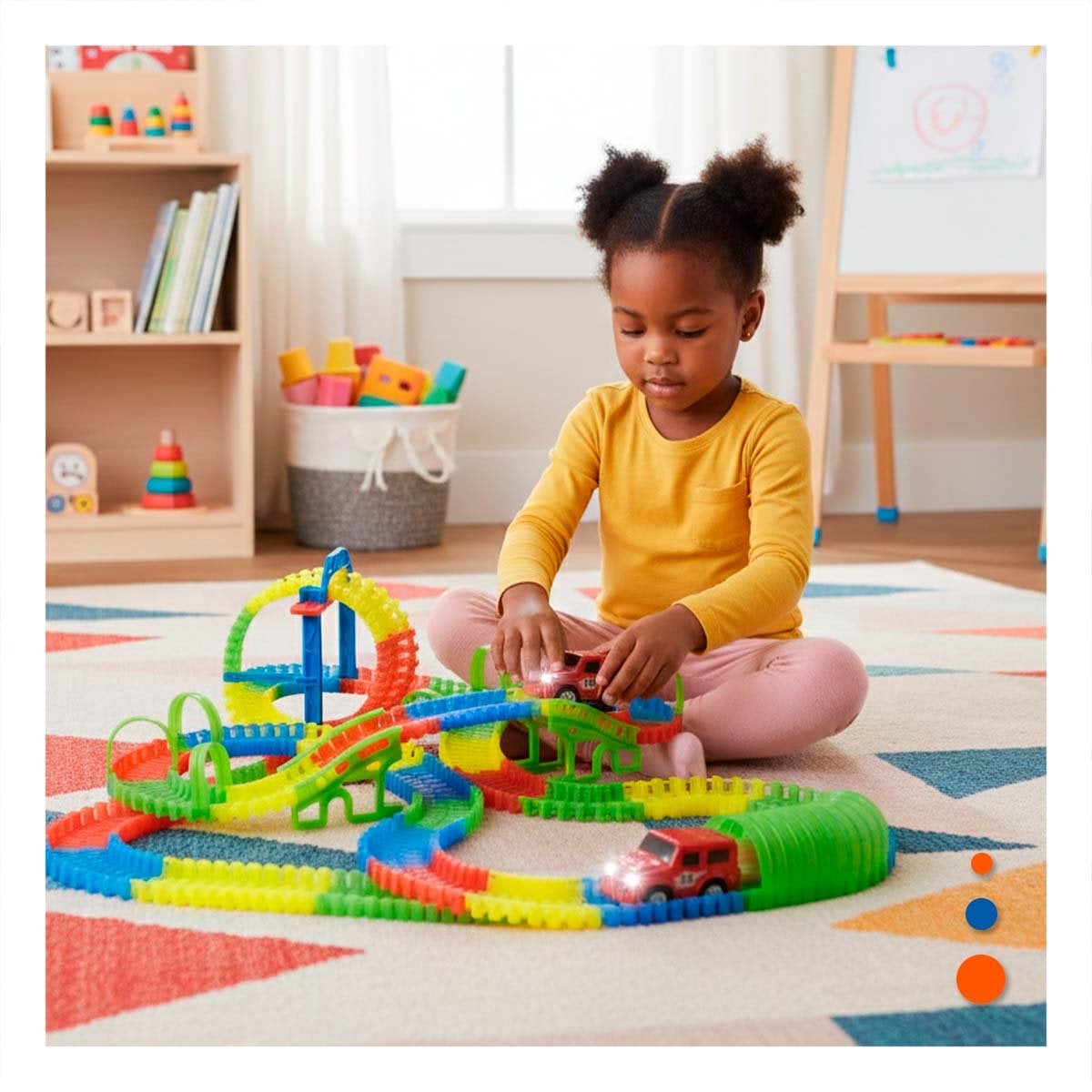 COLECCION DE CARRERAS CON MINI CARRO Y ACCESORIOS PARA JUEGO EN HOGAR YLIGAS REGALO - 1