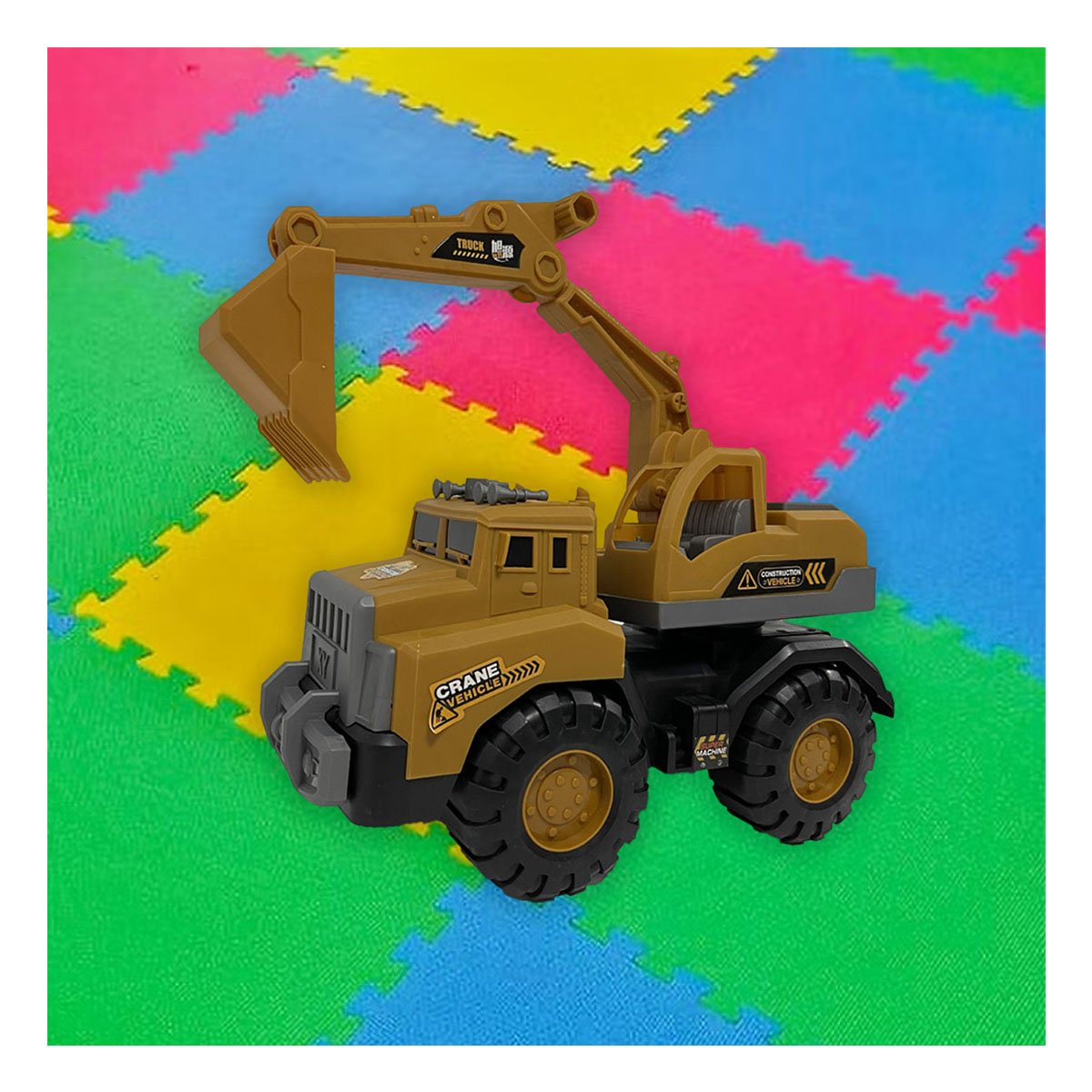 PACK4 BRAZO EXCAVADOR POSTERIOR LARGO 23X35CM AMARILLO PARA JUEGO DE CONSTRUCCION - 5