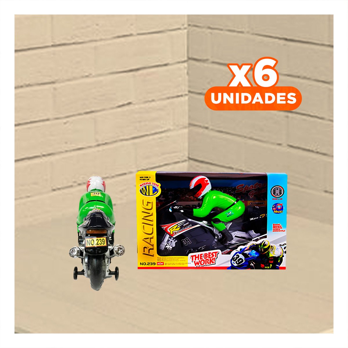 PACK6 TRANSPORTE DE COMPETENCIA CON PILOTO NEGRO PARA AVENTURAS CREATIVAS YREGALO STICKER - 1