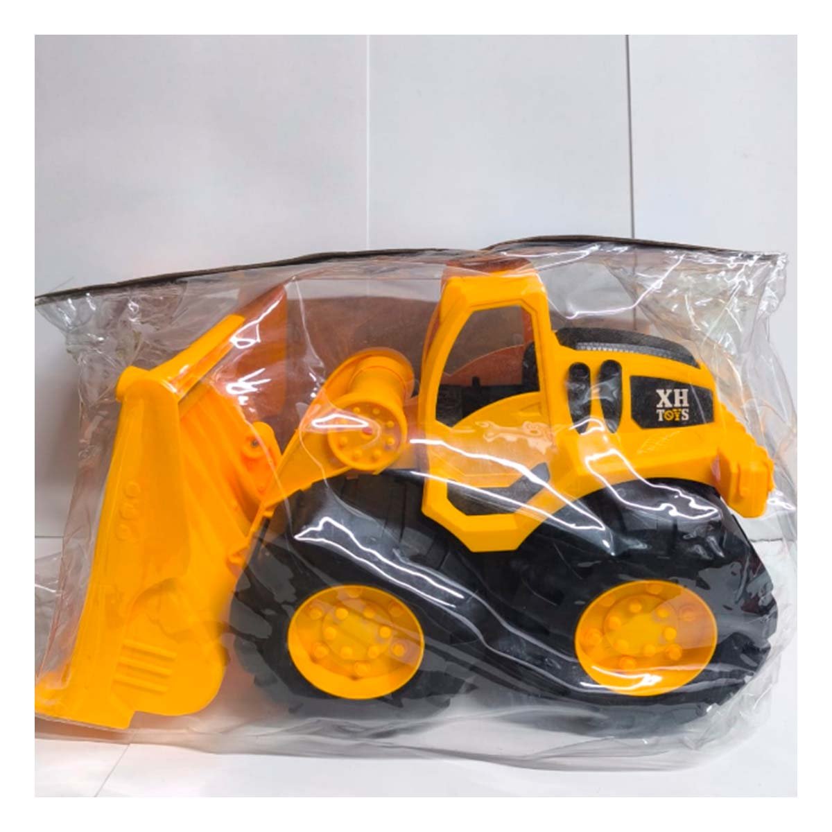 JUGUETE DE EXCAVACION BRAZO DELANTERO 19,5X32CM AMARILLO YREGALO STICKER - 2