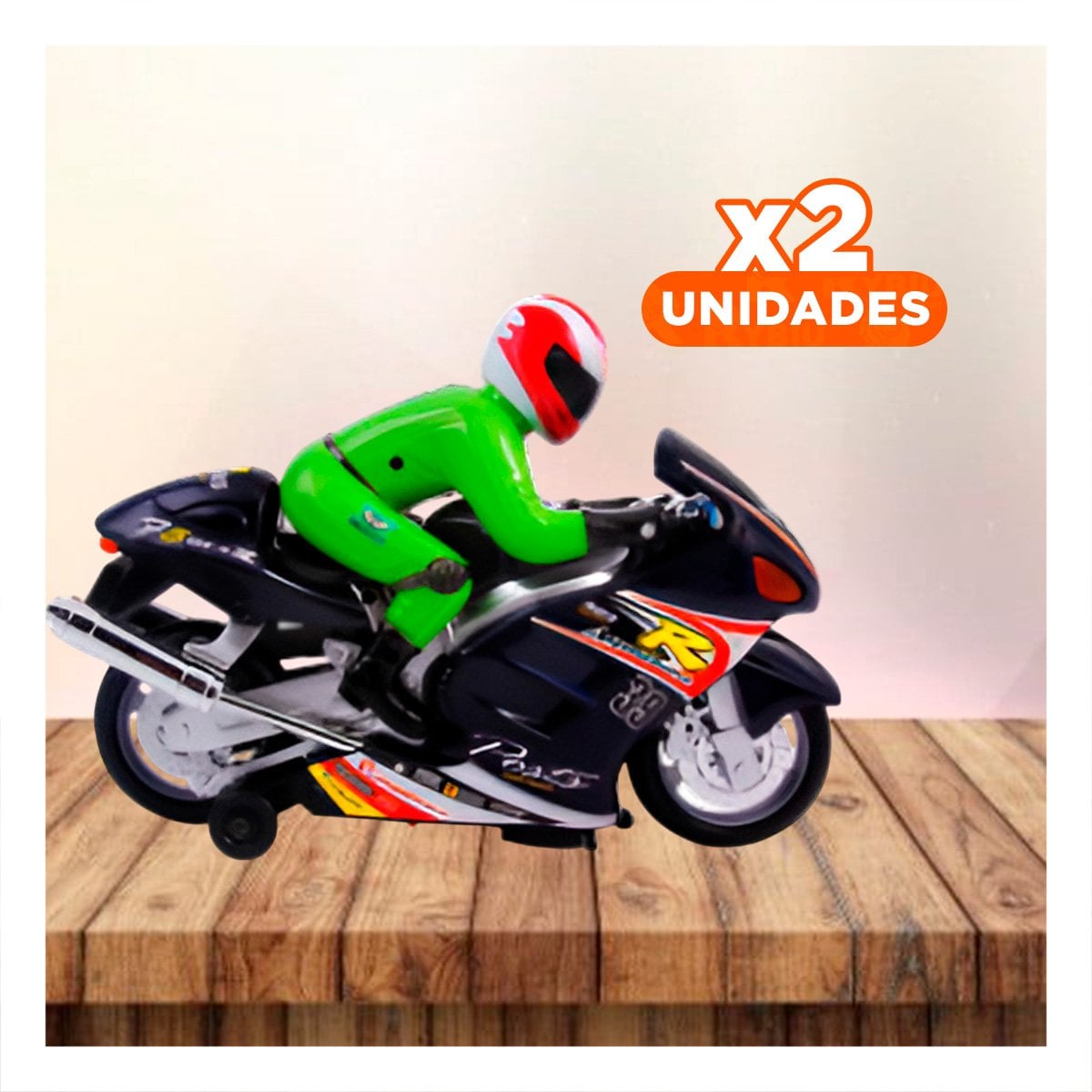 PACK2 MODELO DEPORTIVO CON PILOTO NEGRO PARA FANTASIA DE VELOCIDAD YREGALO STICKER - 1
