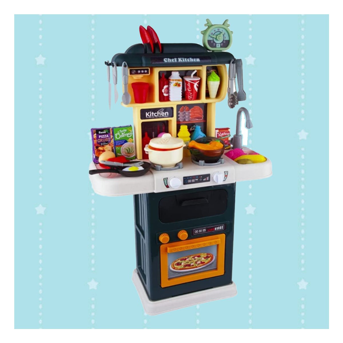 SET DE COCINA COMPLETO 64 PZS VERDE CON ROCIO DE AGUA YSTICKY - 3
