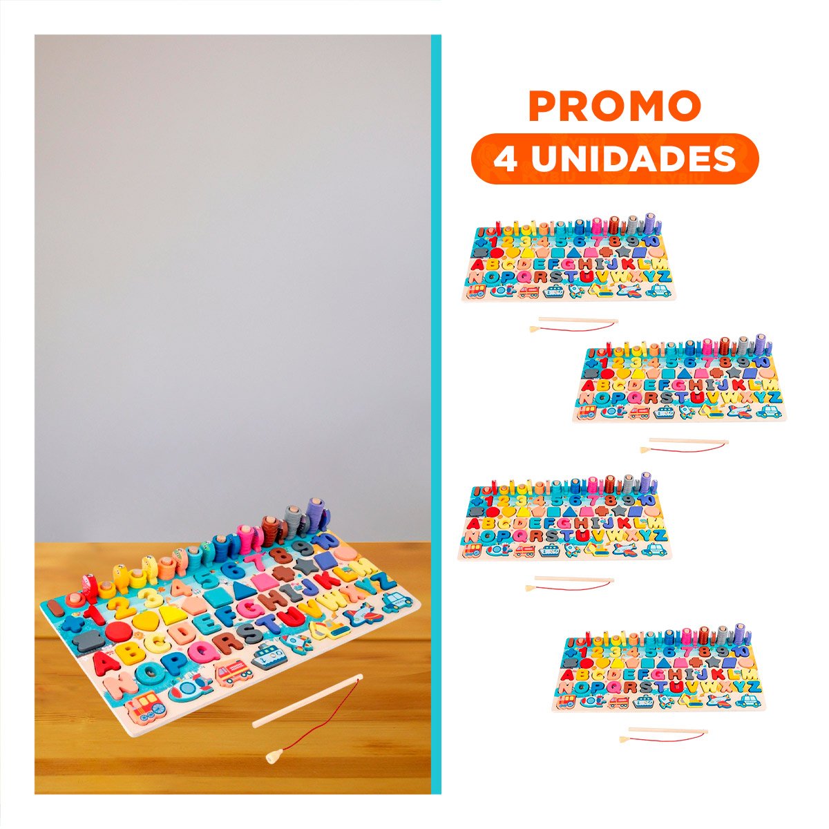 PACK4 MATERIAL DIDACTICO DE PESCA CON CONTENIDO EDUCATIVO VARIADO YREGALO STICKER - 1