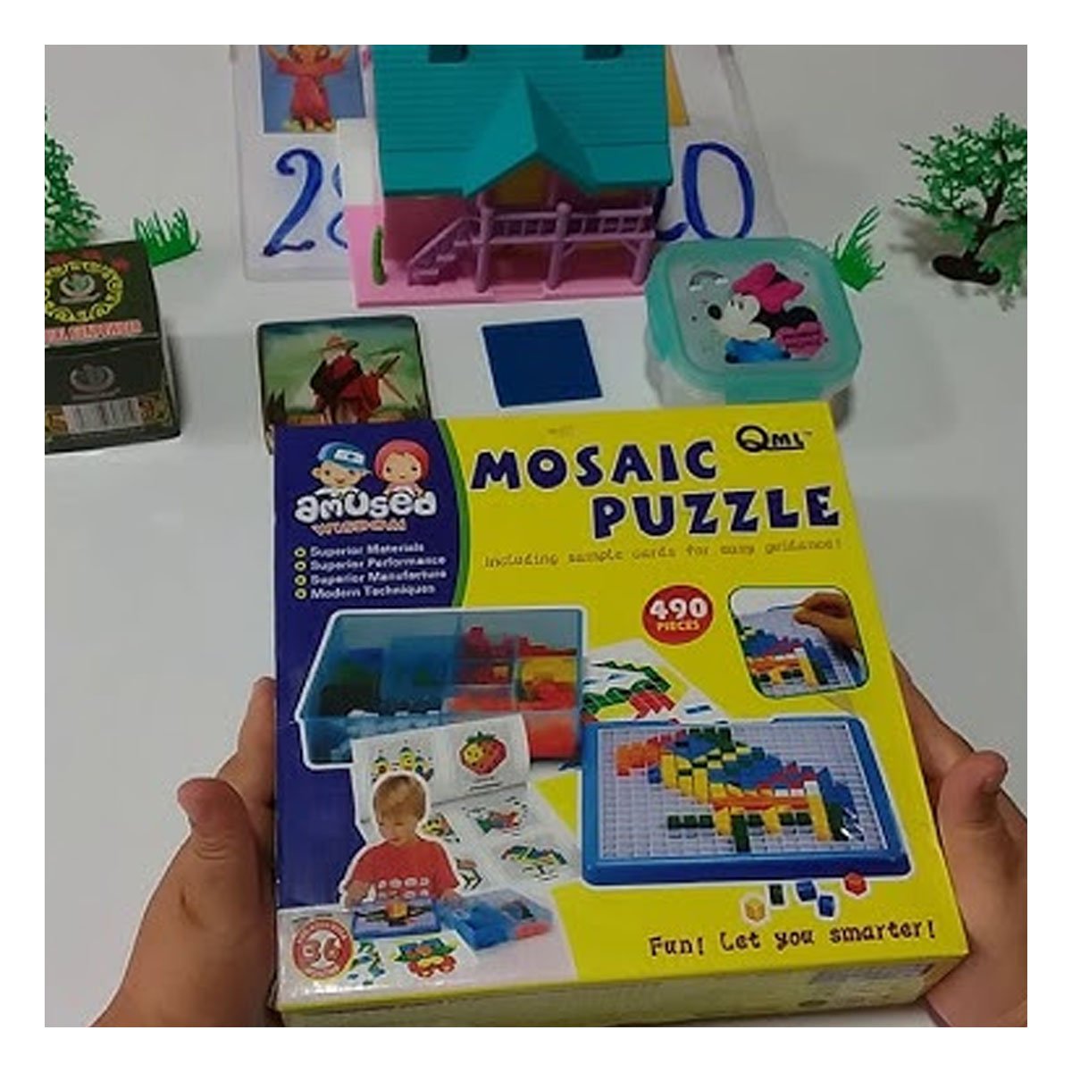 PACK6 ACTIVIDAD MOSAICO 490 PIEZAS MULTICOLOR PARA NINOS Y FAMILIA EN HOGAR - 2